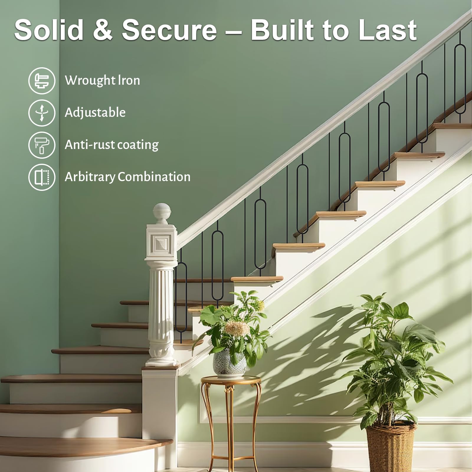 Snapklik.com : 10 Pack Wrought Iron Railing, 44