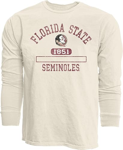 Miniatura 4 de Blue 84 Camiseta de manga larga con licencia oficial de la NCAA, teñido de marfil