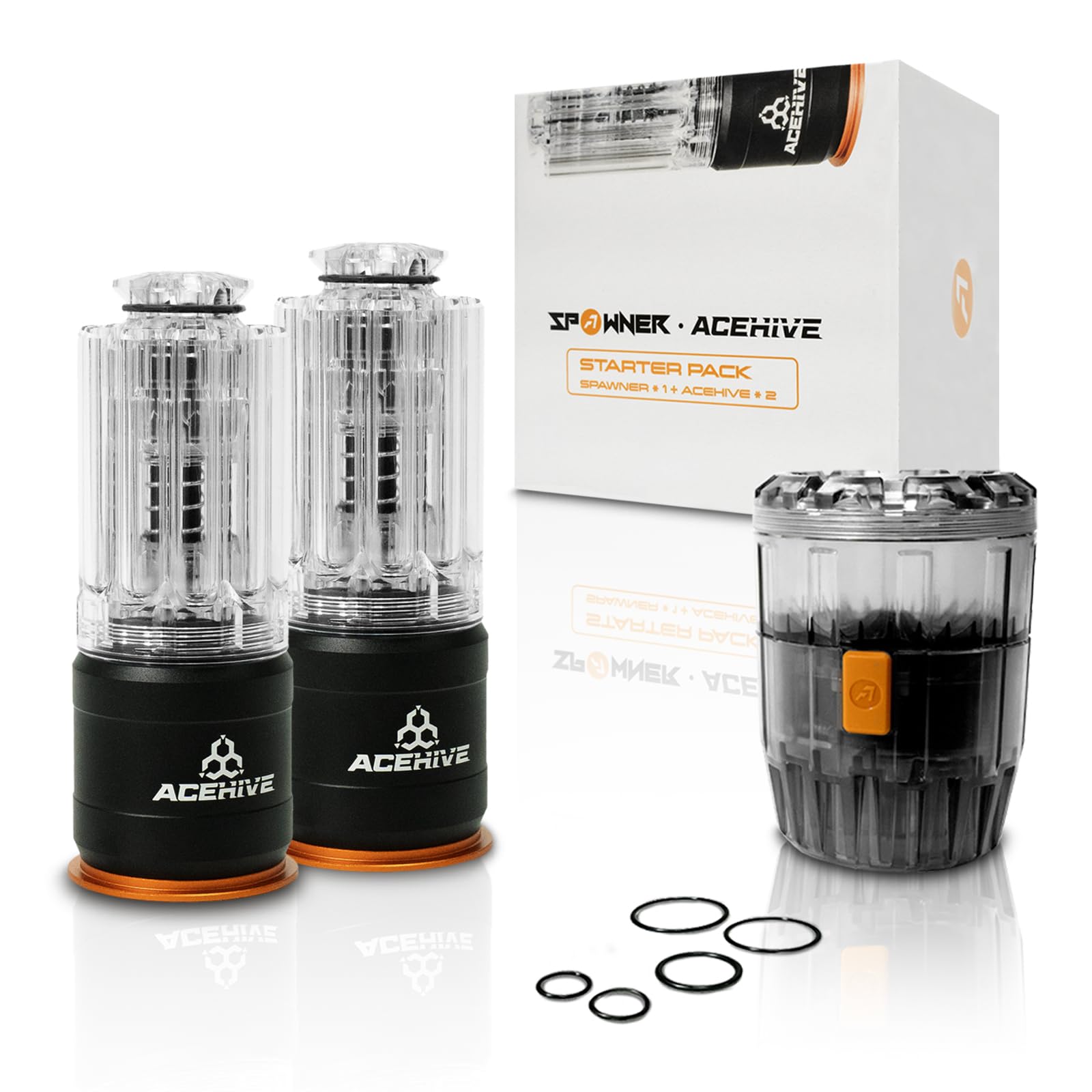 ACETECH Airsoft Grenade AceHive Set 40mm BB Nade for Rapid Reload (2+1 Set)
