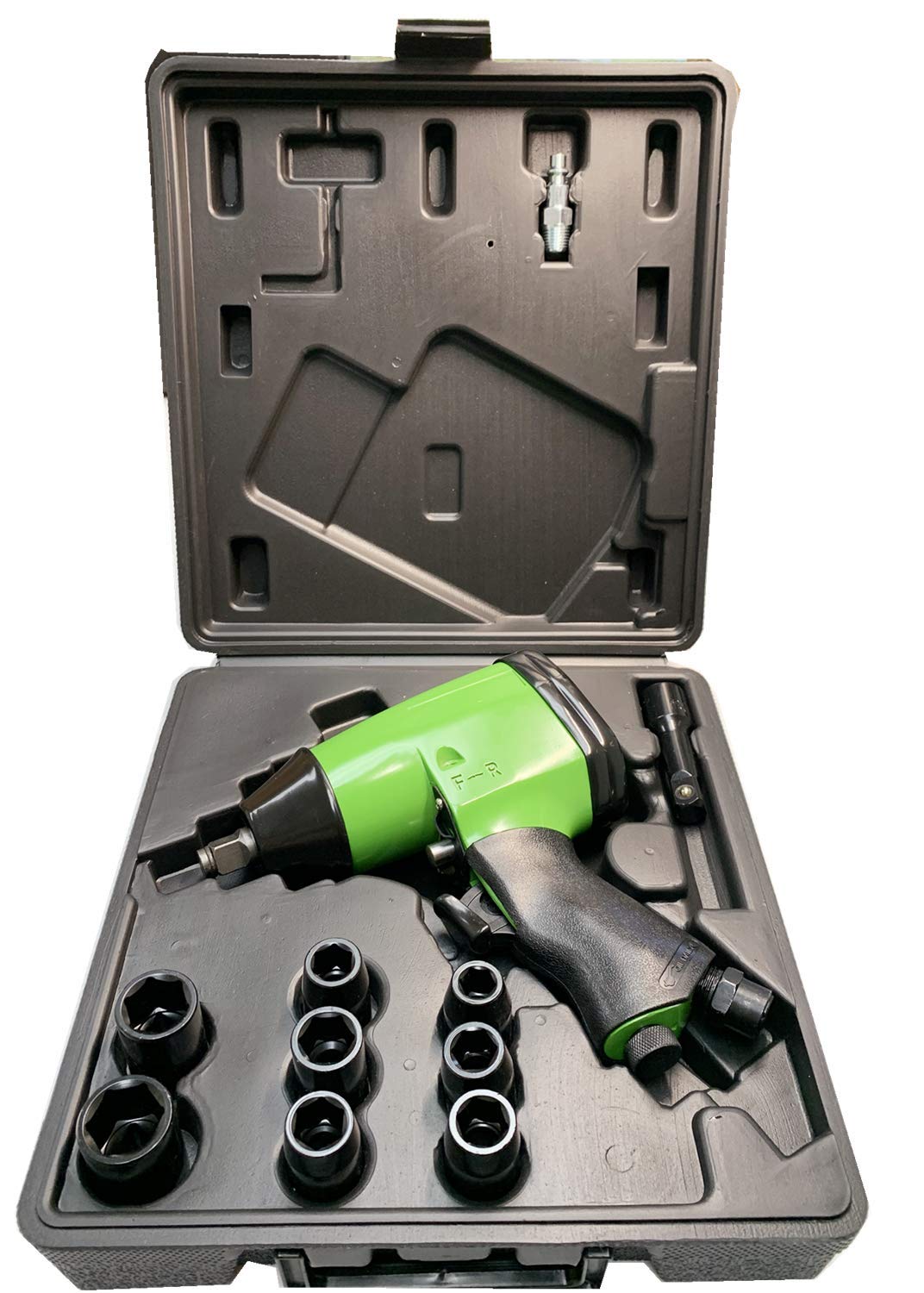 DP Dynamic Power 1/2" Air Impact Wrench KIT (4 position settings), 240ft-lb. of torque, provides to remove most lug nuts (Rocking dog mechanism), D312126K Not designed for heavy duty.