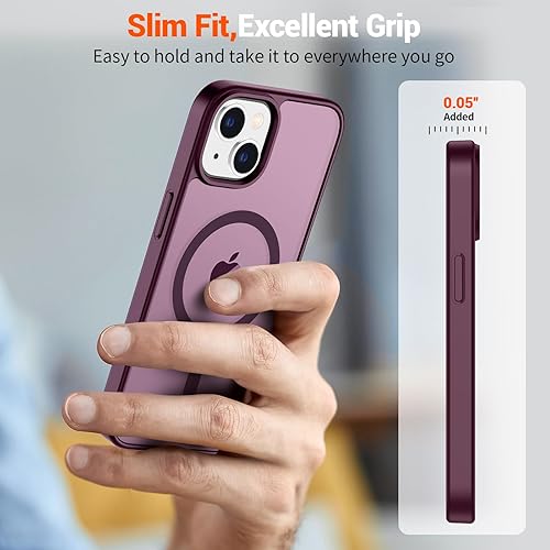 Miniatura 865 de SUPFINE Funda magnética para iPhone 11 (compatible con MagSafe) (protección contra caídas de grado militar), translúcida mate a prueba de golpes
