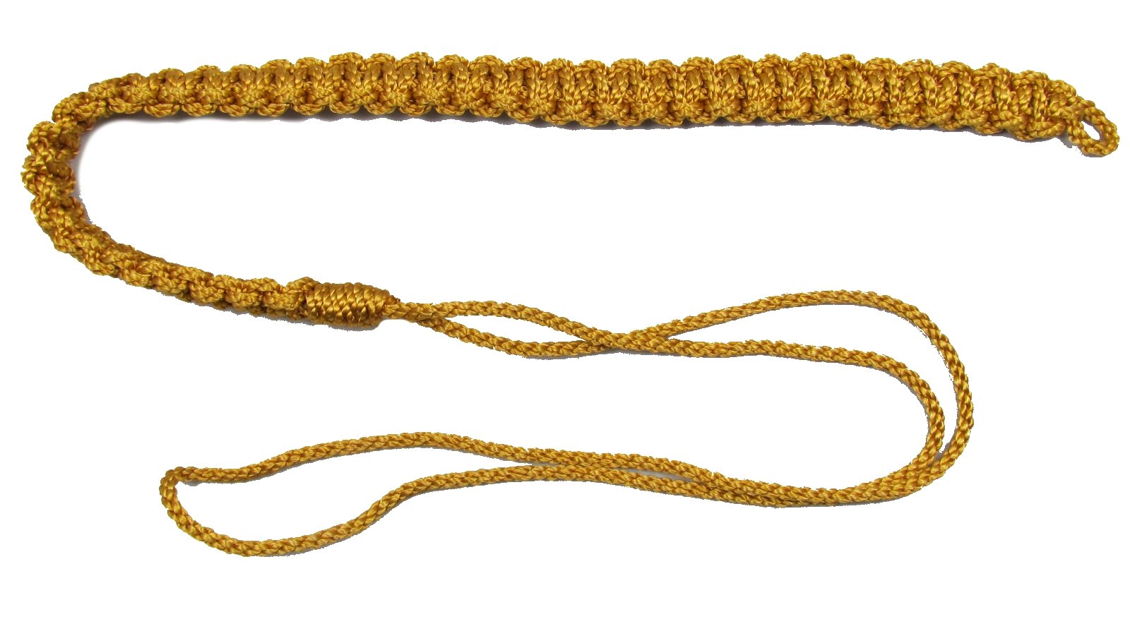 Lanyard Shoulder Cord Lanyard Pleated British Army Silk Gold R1844, ONE