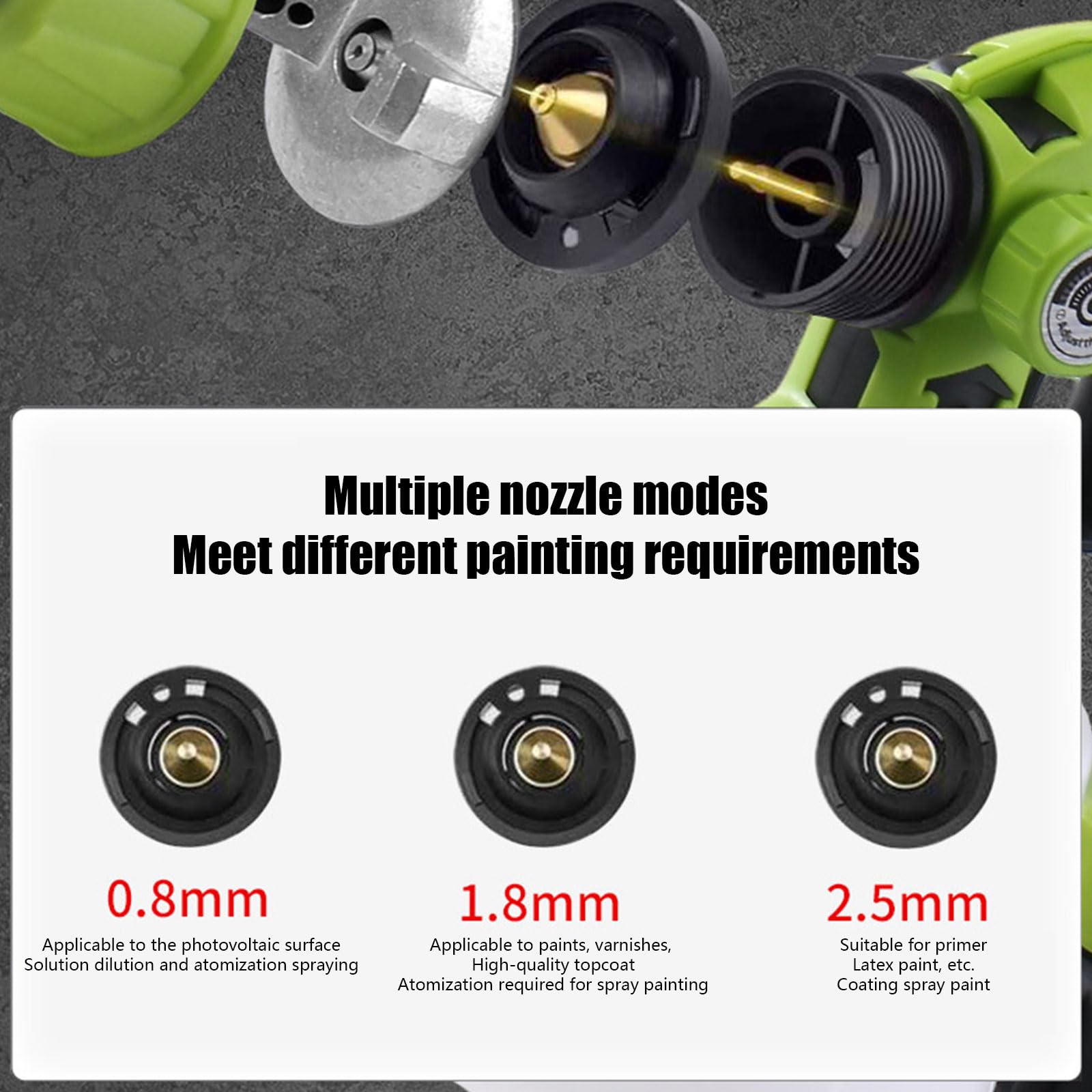Spruzzatore di vernice 650W Spruzzatori elettrici Spruzzi di pittura regolabili Capacità 1400 ml per mobili Cabinet Vernice per la pittura della casa