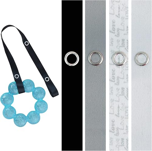 PBnJ baby Toy Saver Strap Holder Leash Secure Accessories Gray Love/Black/Gray/White - 4pc