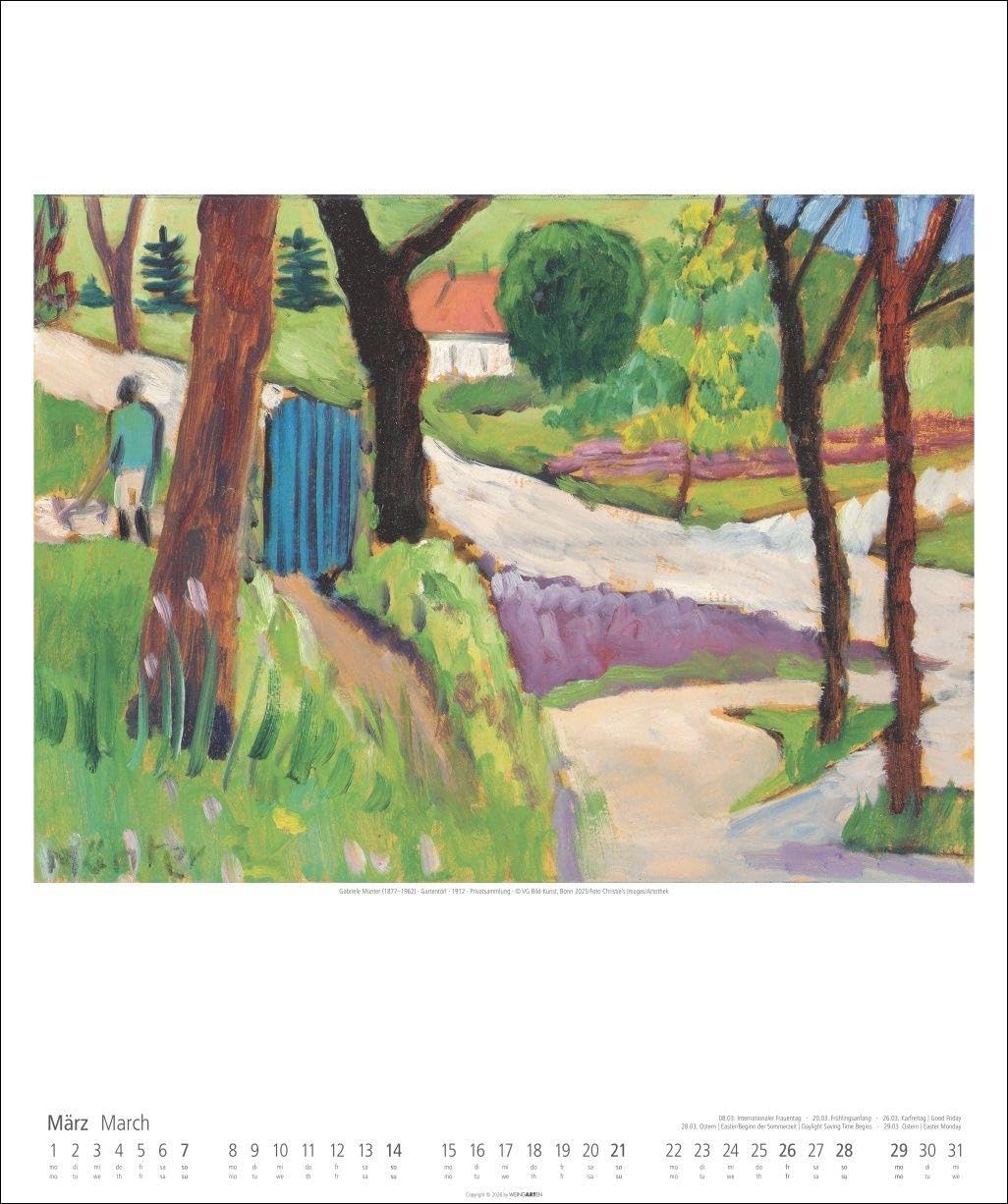 Gabriele Münter Kalender 2027: Kunstvoller Wandkalender mit expressiven Werken der bekannten deutschen Malerin des "Blauen Reiters". Großer Kunst-Kalender 2027. 46 x 55 cm
