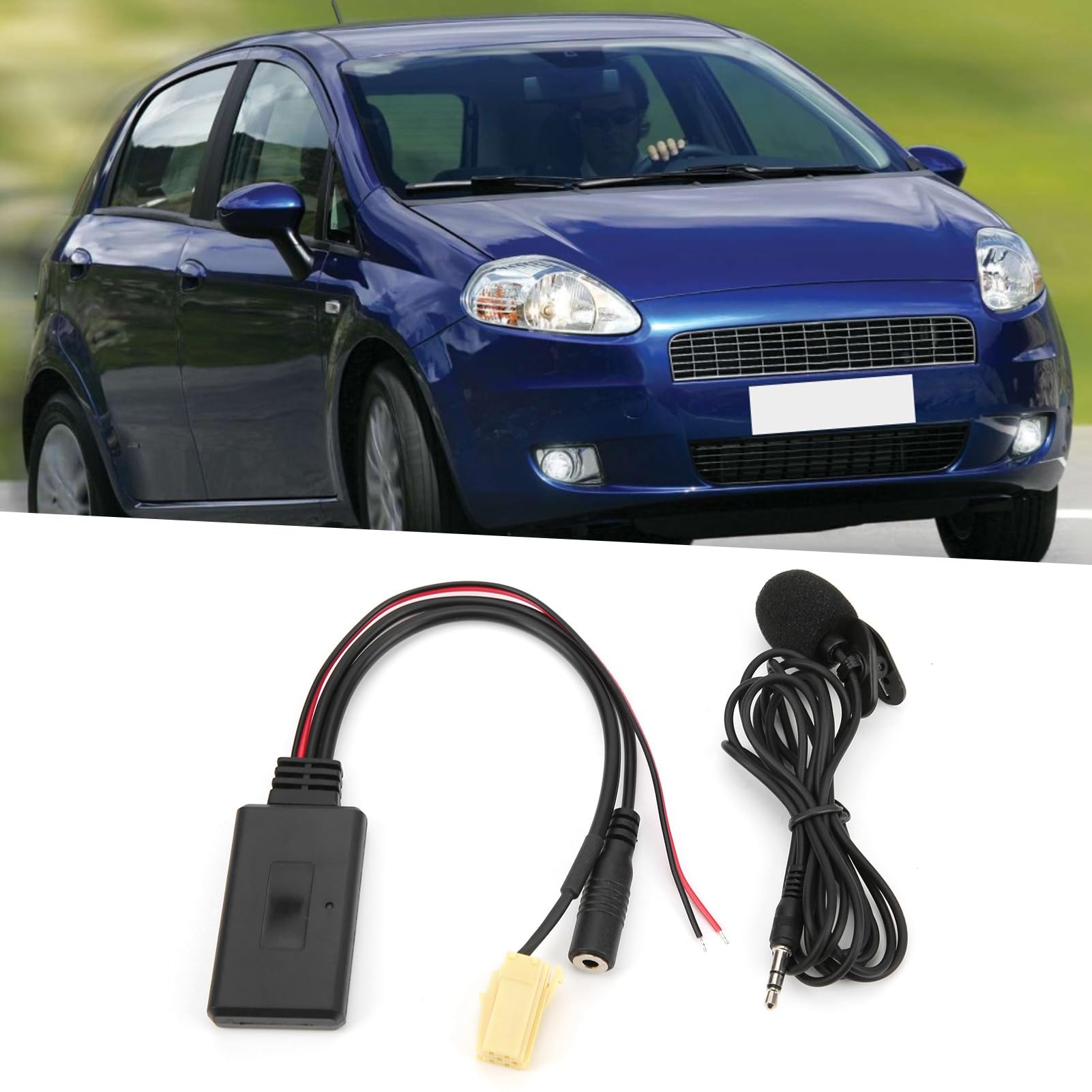 aqxreight Adattatore 5.0 per Auto con Microfono Senza Fili per/Grande Punto/Qubo/Fiorino - Trasmissione Ad Alta Fedeltà e Chiamate Chiare
