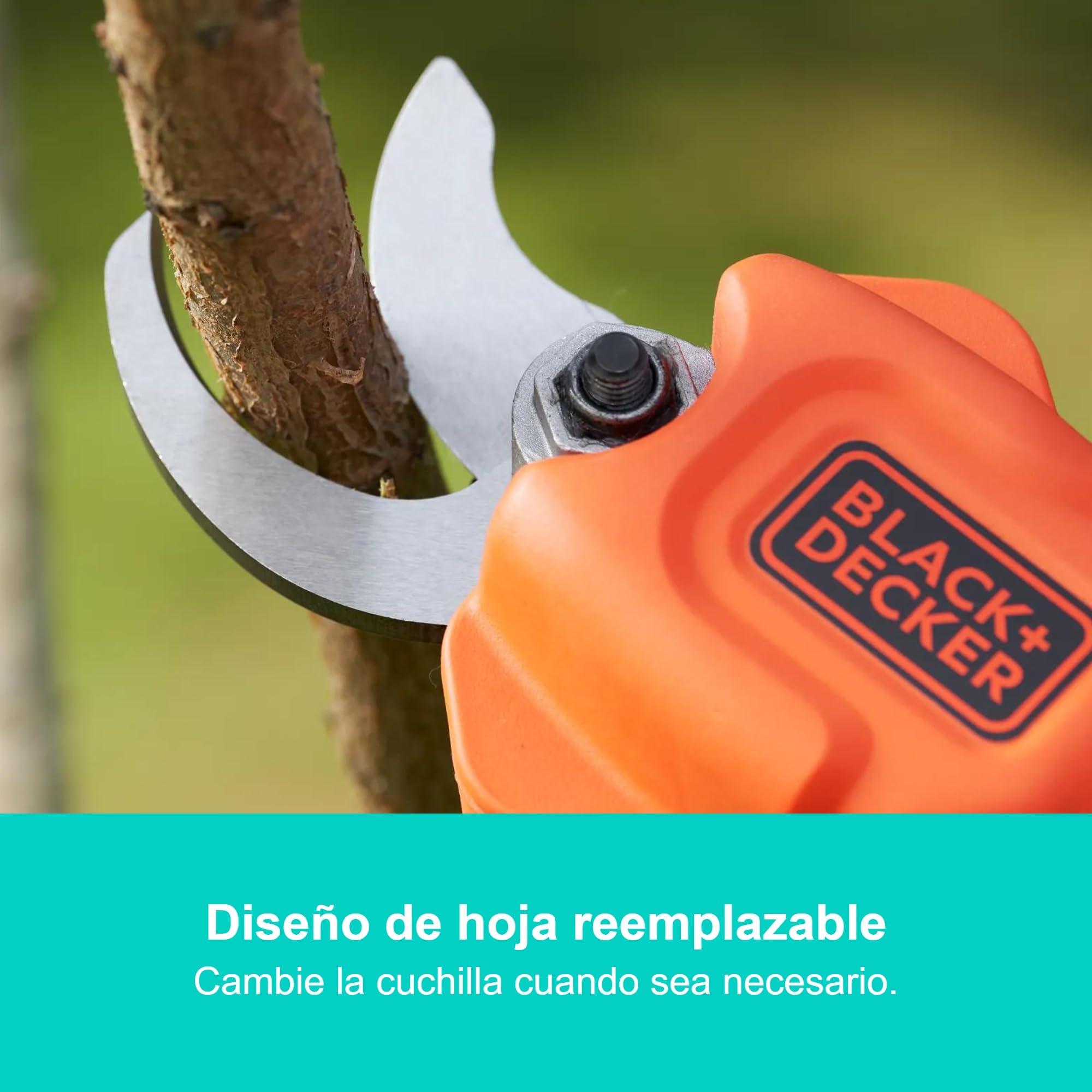 BLACK+DECKER Tijera de podar eléctrica de 18V con batería, BCPP18D1-QW | Potencia inalámbrica de 18 V, Capacidad de corte de 25 mm, Hasta 500 cortes