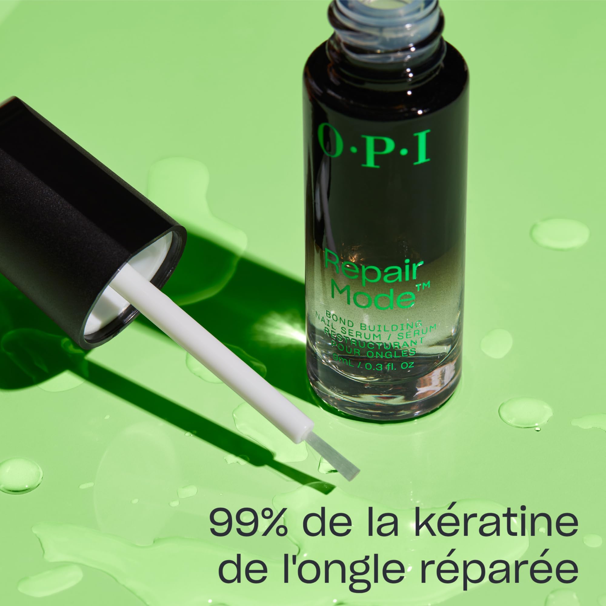 OPI Repair Mode Sérum Restructurant pour les Ongles fragiles & endommagés - 9ml + Vernis à ongles Nail Strengthener - Base Coat et Durcisseur pour ongles naturels - 15ml