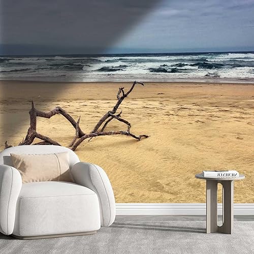 Papel para Pared Decorativo Mar y Cielo Papel de contacto para estantes, paisajes de playa, TV, fondo apto para bricolaje (W) 118 pulgadas X (H) 110