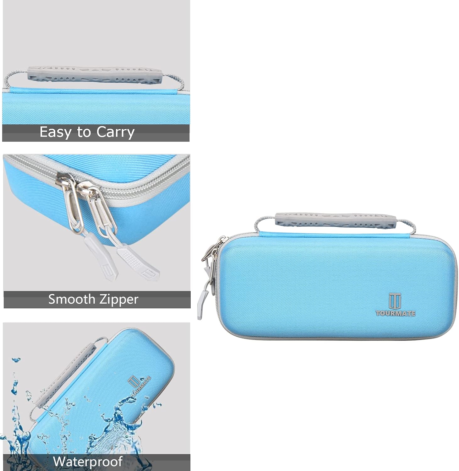 Tourmate Hard Case for Waterpik Cordless Express Water Flosser,Travel Case for White WF-02 (Only Box) (Blue)