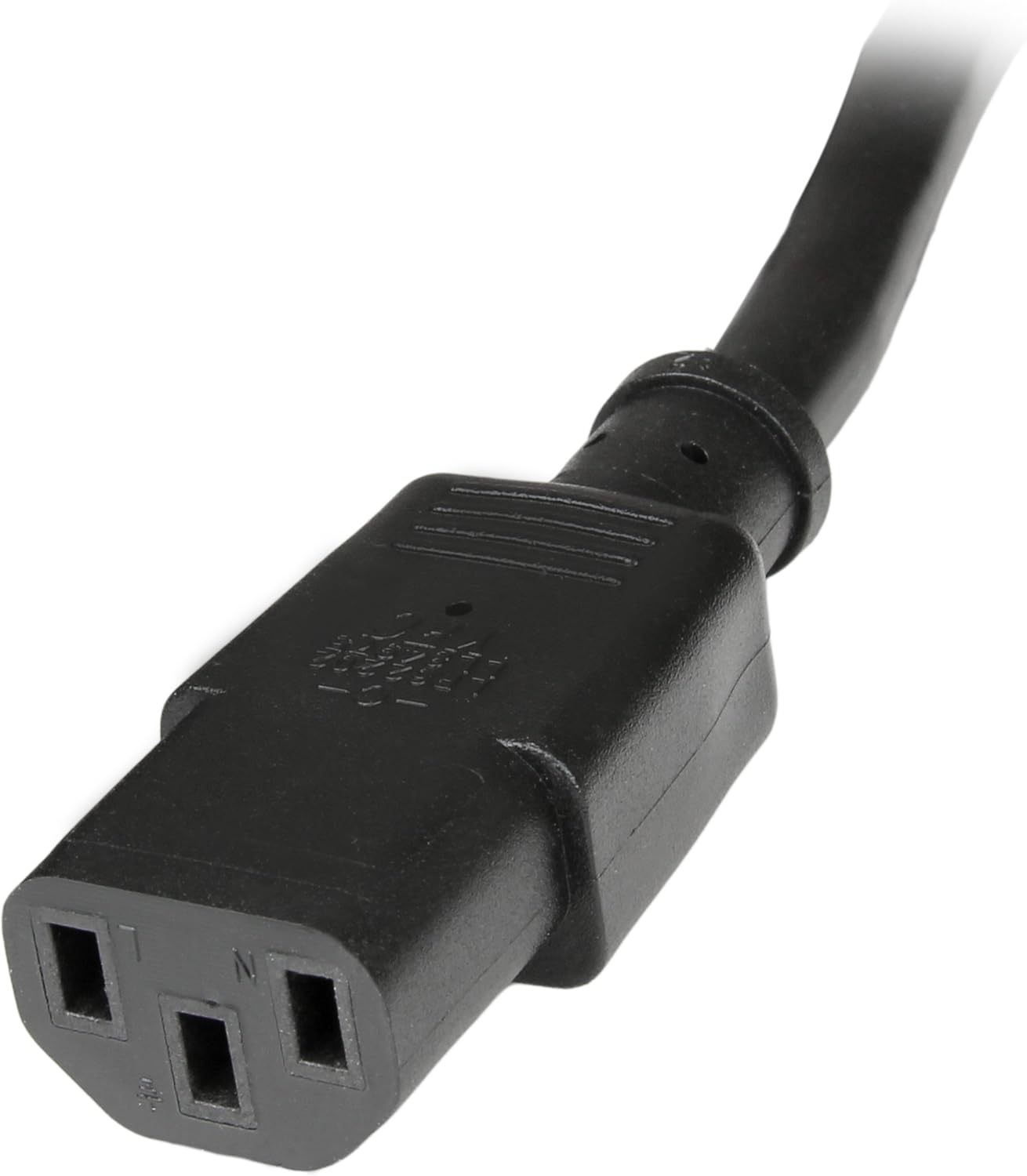 StarTech.com 3ft (1m) Heavy Duty Extension Cord, IEC 320 C14 to IEC 320 C13 Black Extension Cord, 15A 125V, 14AWG, Heavy Gauge Power Extension Cable, Heavy Duty AC Power Cord, UL Listed (PXT100143) image 4