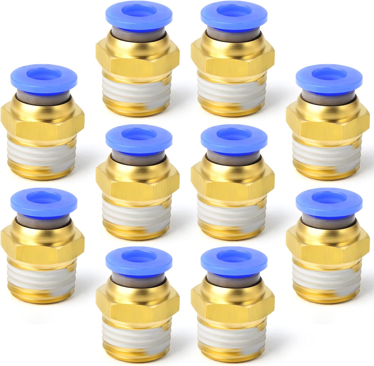 sourcing map Push to Connect Tube Fitting Male Elbow 6mm Tube OD X 1/8 ...