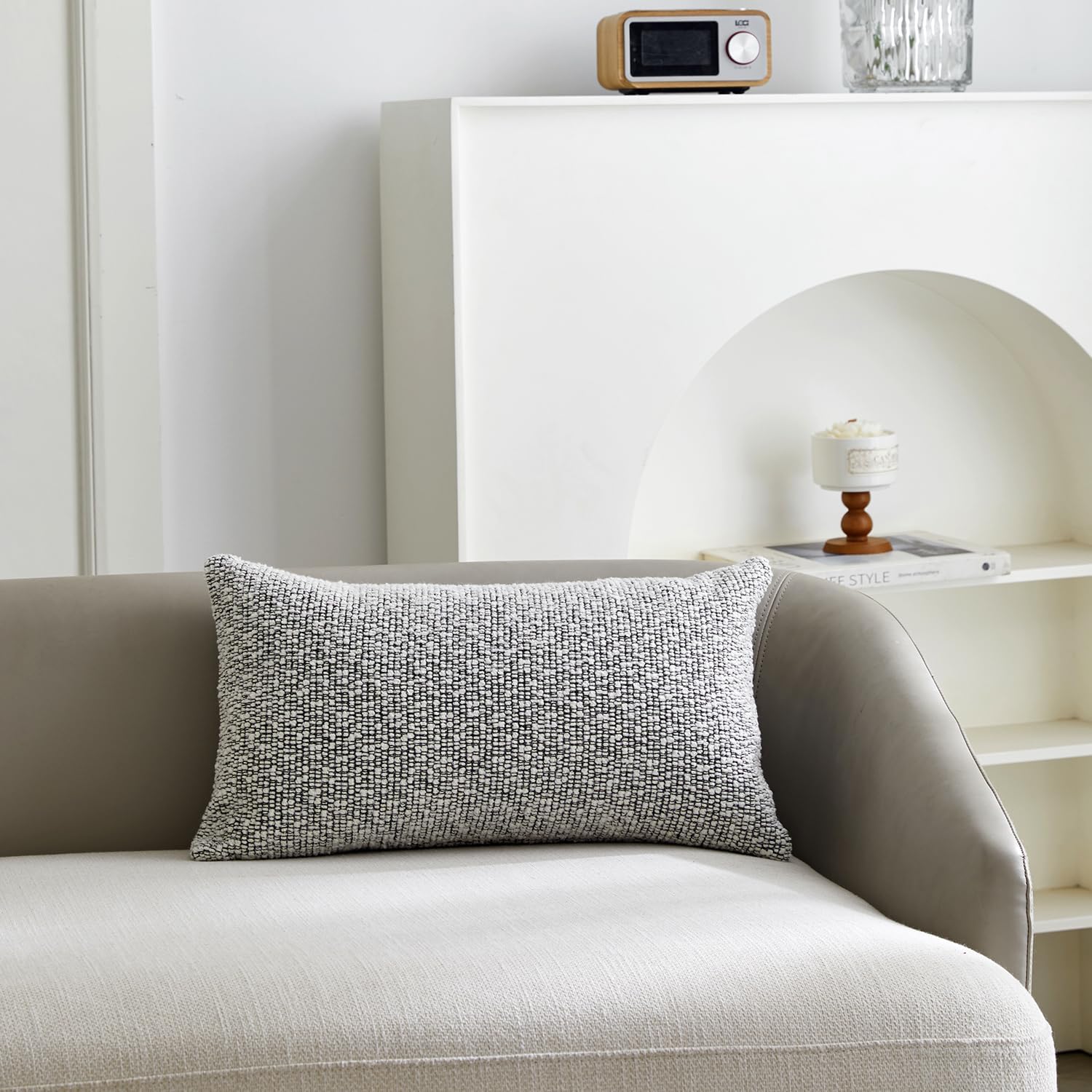 TWIQUTO 12x20 Pillow Covers Luxury Decorative Neutral Throw