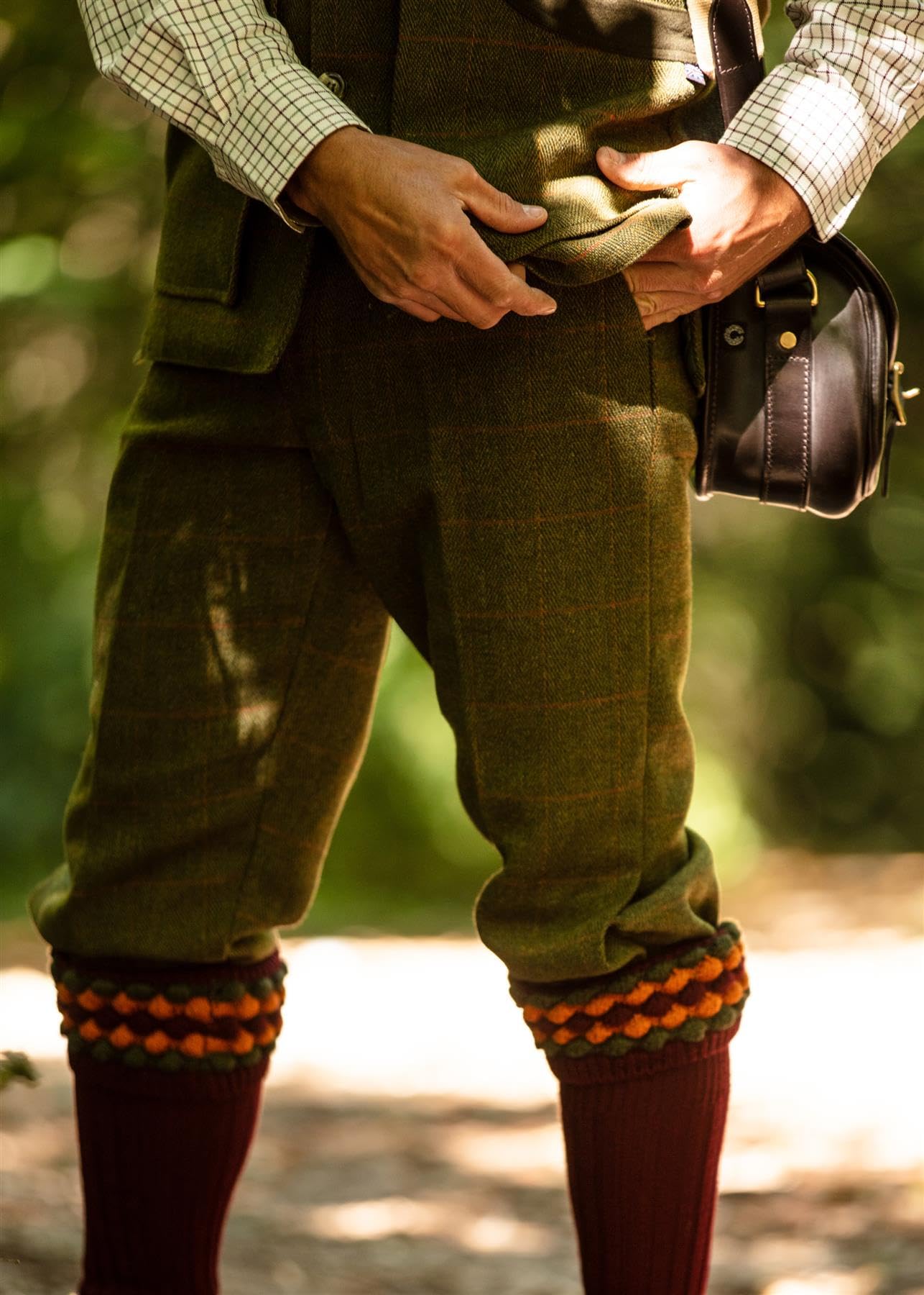 Walker & Hawkes - Pantaloni da uomo Derby Tweed Shooting Plus Twos Breeks