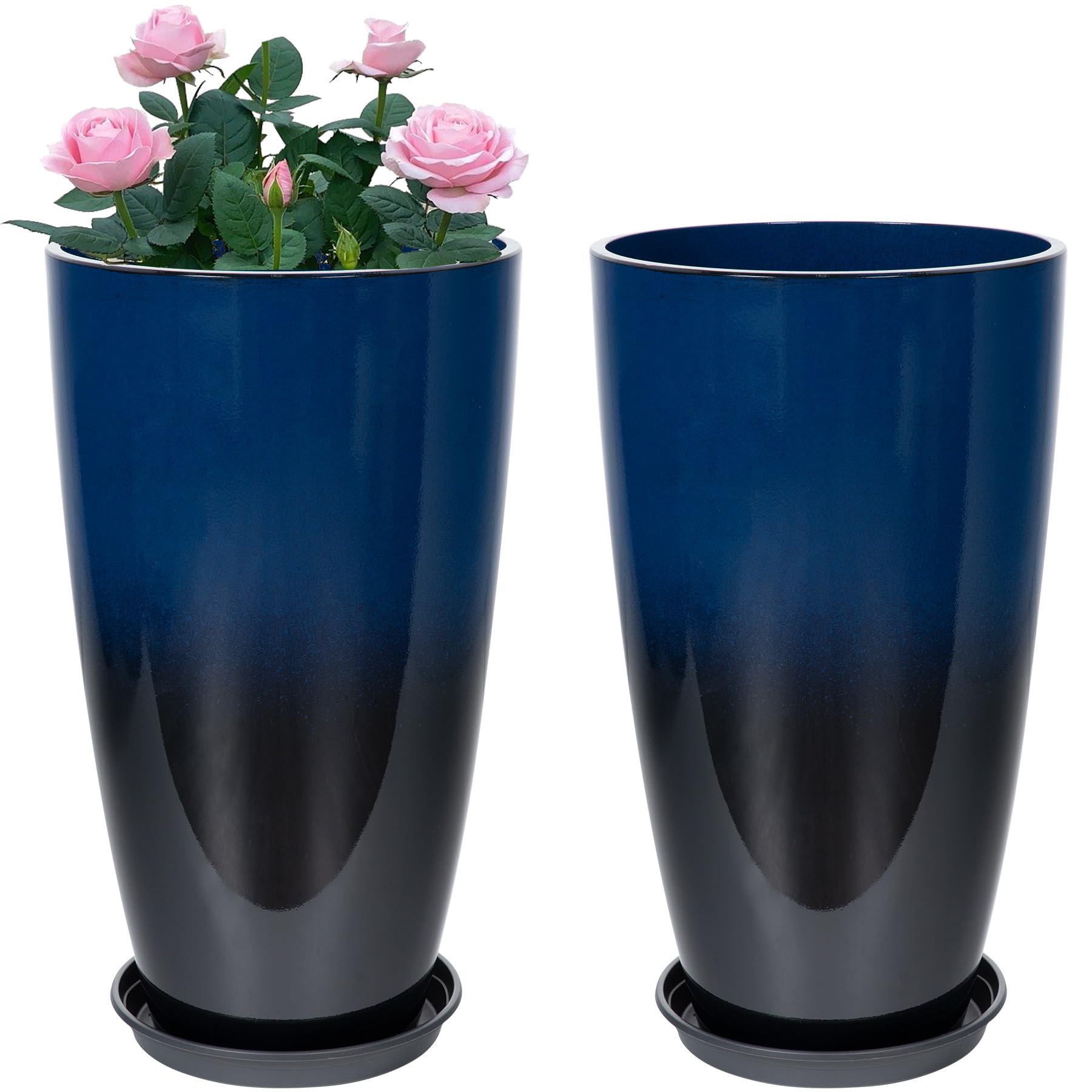 Neoaider Tall Plastic Planter Set of 2