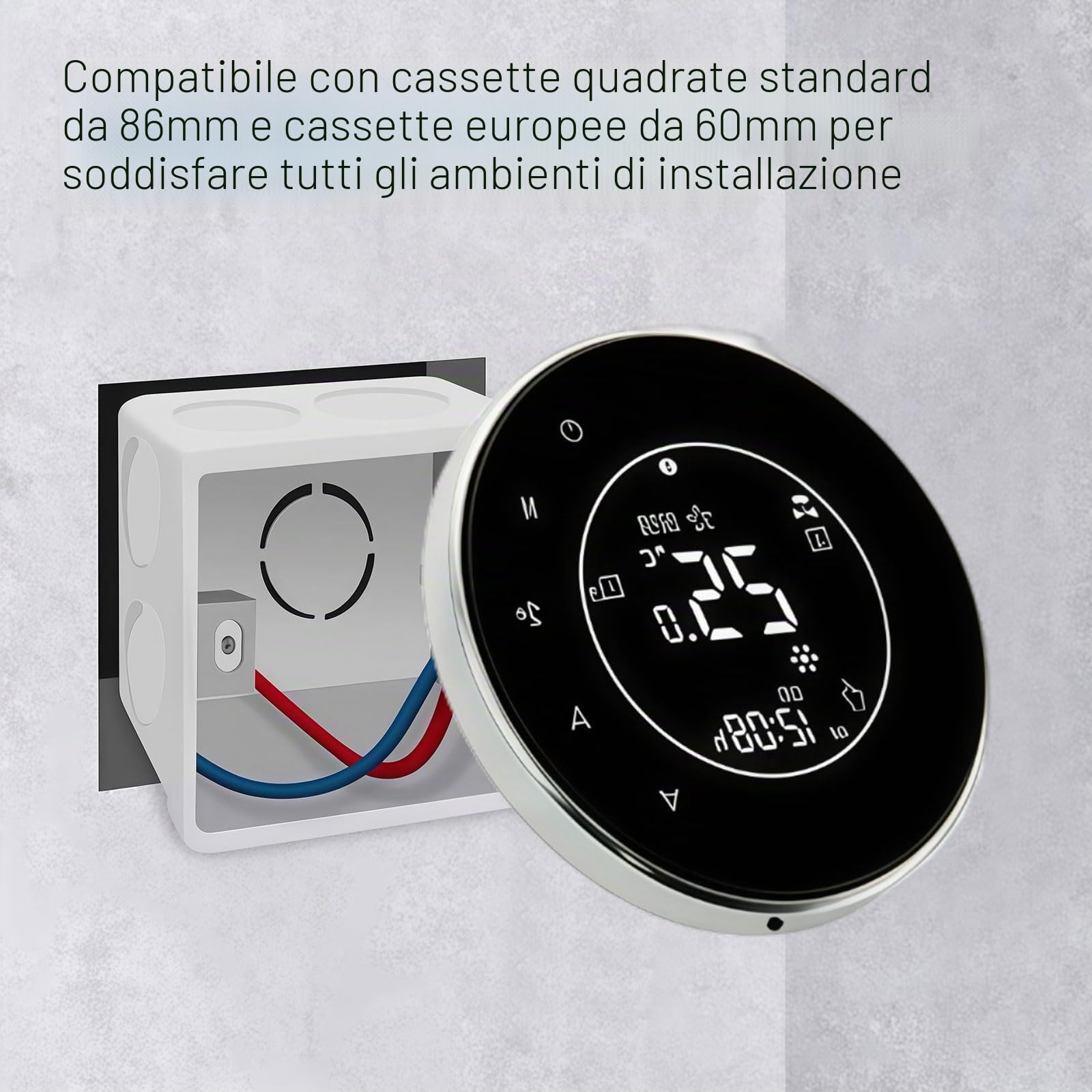 6000 Serie Wi-Fi Termostato- Termostato Touchscreen Programmabile per Riscaldamento o Raffreddamento - Controllo Remoto da Cellulare Compatibile con Alexa, Google Home e IFTTT