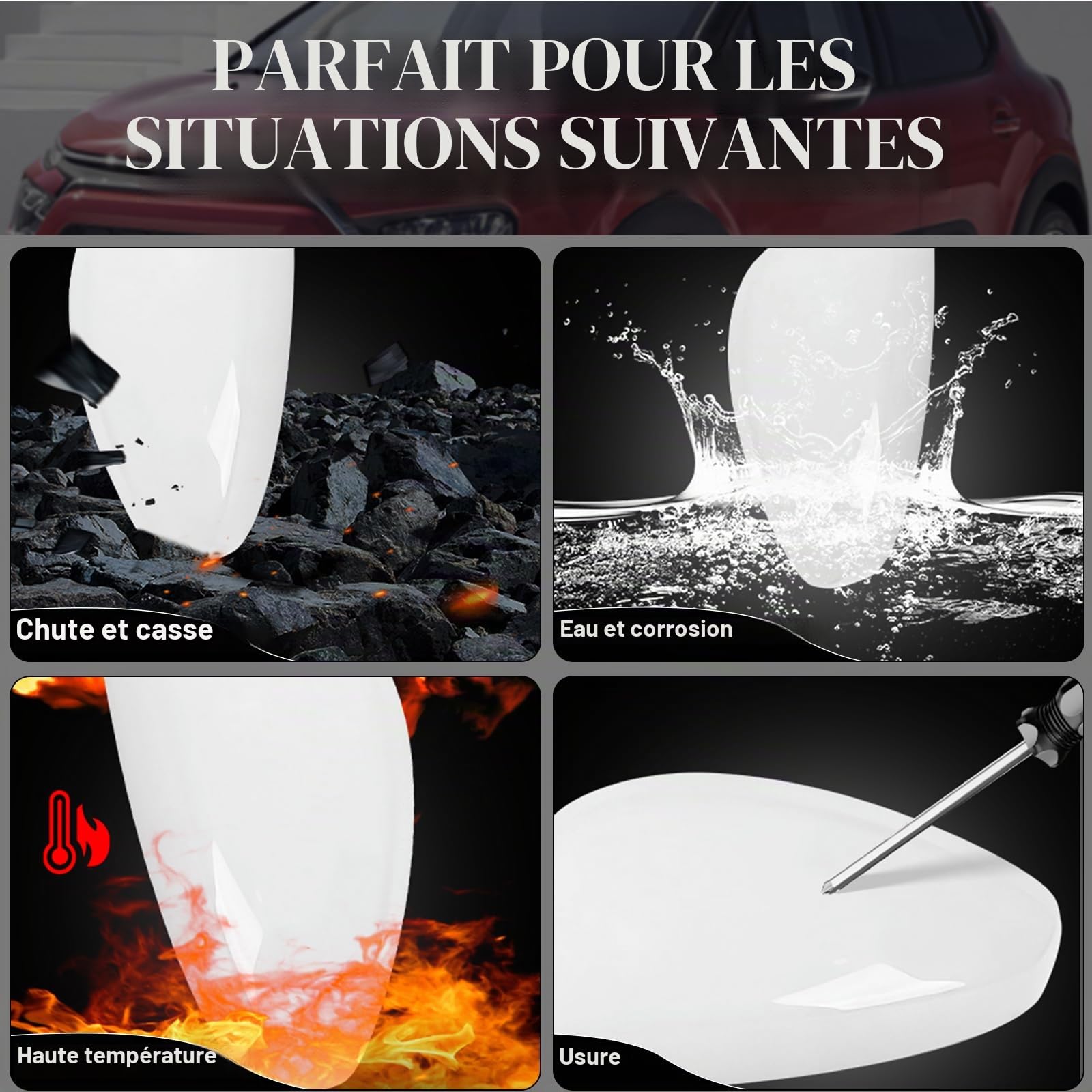 1 Par Capuchon de Rétroviseur Remplacement pour Citroen C3 2016-2023, Coque Retroviseur Exterieur De Voiture Couvercle Capuchon de Retroviseurs (Blanc)