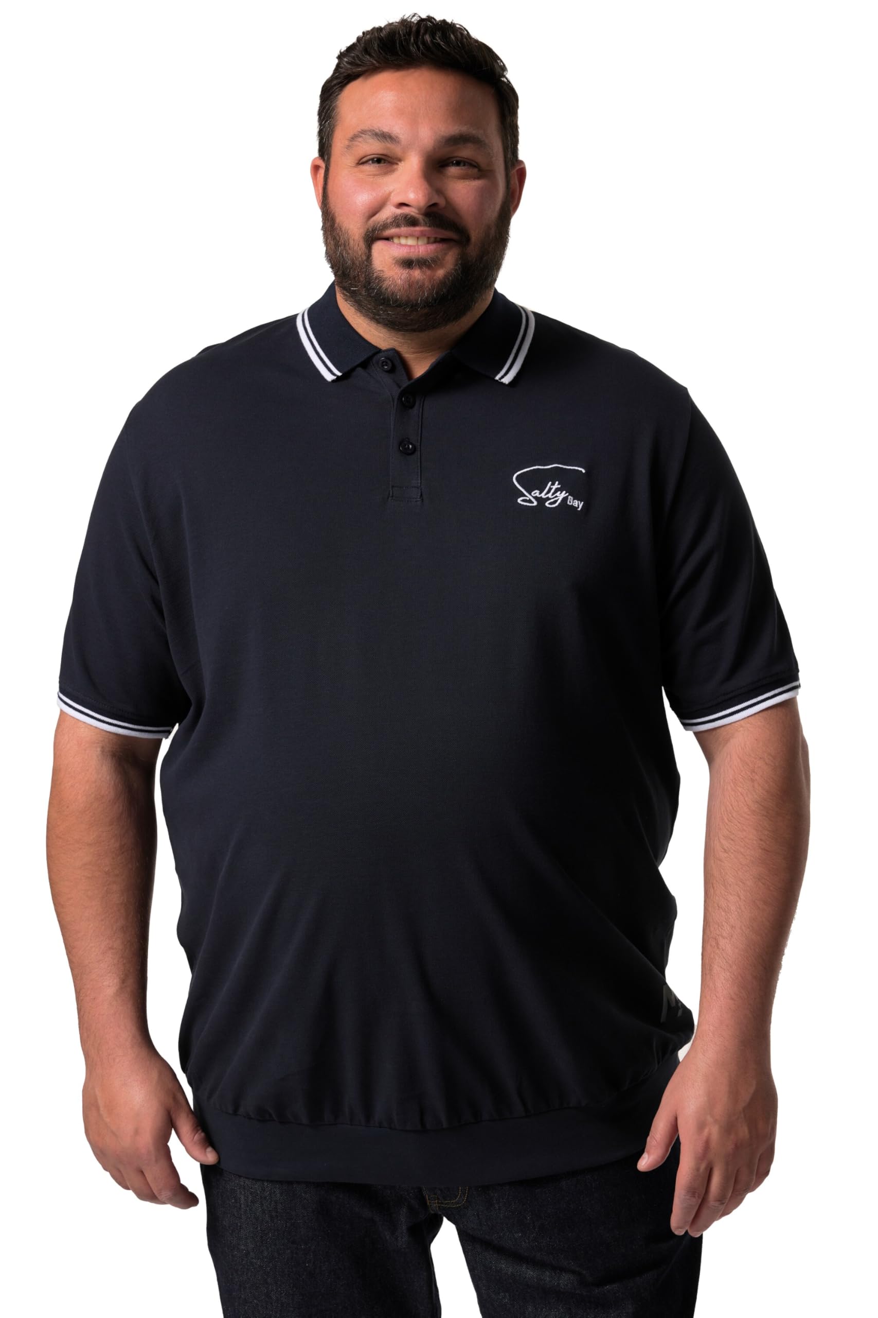 Men Plus Herren große Größen Übergrößen Menswear L-8XL Poloshirt, Halbarm, Piqué, Stickerei 837990