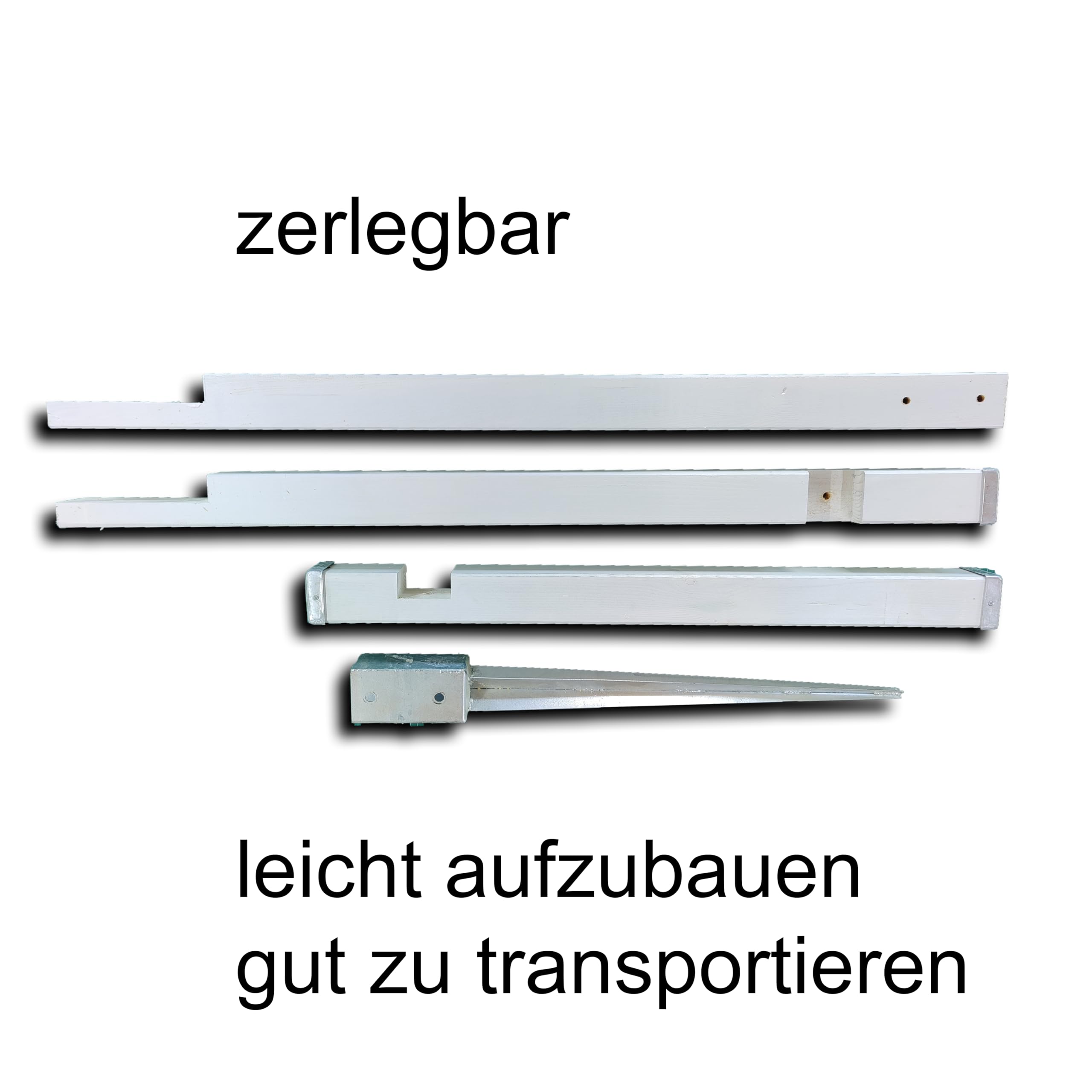 Maklergalgen aus Holz – Werbegalgen/Schilderhalter für Außenschilder – gewerblich – inkl. Erdspieß & Schildern