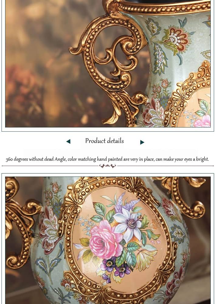 Amazon.co.jp: ヨーロッパの2耳の大きな花瓶アンティークセラミック Amazon.co.jp: ヨーロッパの2耳の大きな花瓶アンティークセラミック