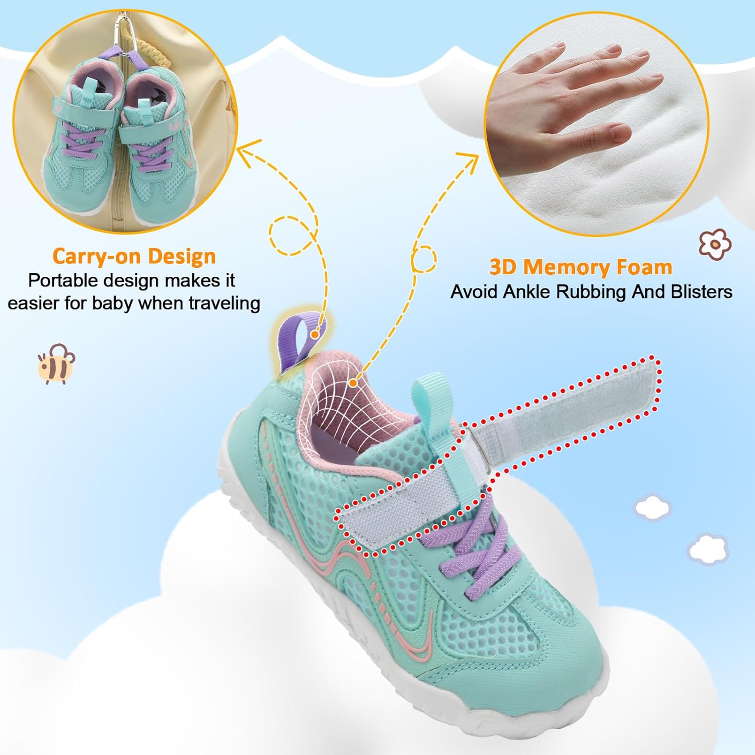 FEETCITY Wide Kids Barefoot Shoes Boys Girls Anti-Slip Kids Sport Sneakers Hiking Shoes Breathable Tennis Sneakers for Little Big Kid - Image 7