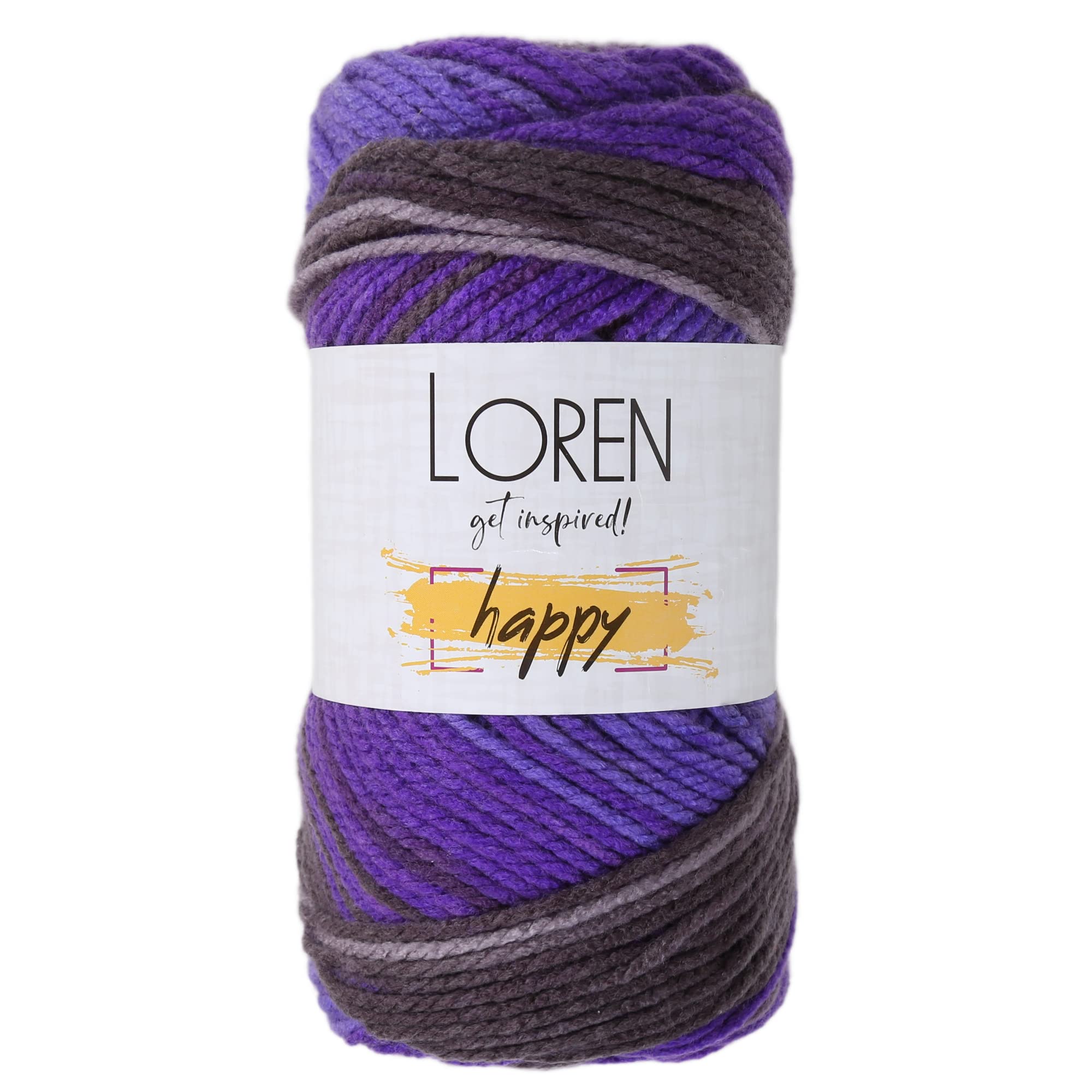 Fil à tricoter acrylique Loren Happy Knitting pelote 100g laine loisirs créatifs RH009