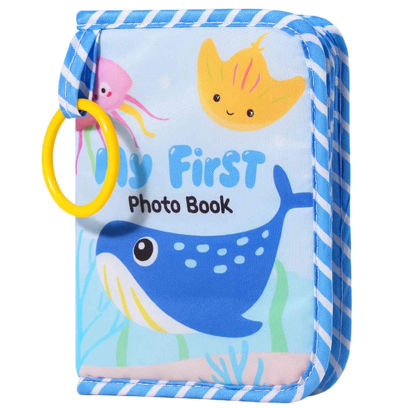 Baby Photo Album, My First Photo Book, Soft Cloth Memory Book for Baby Family First Year Keepsake, Newborn Shower Gift