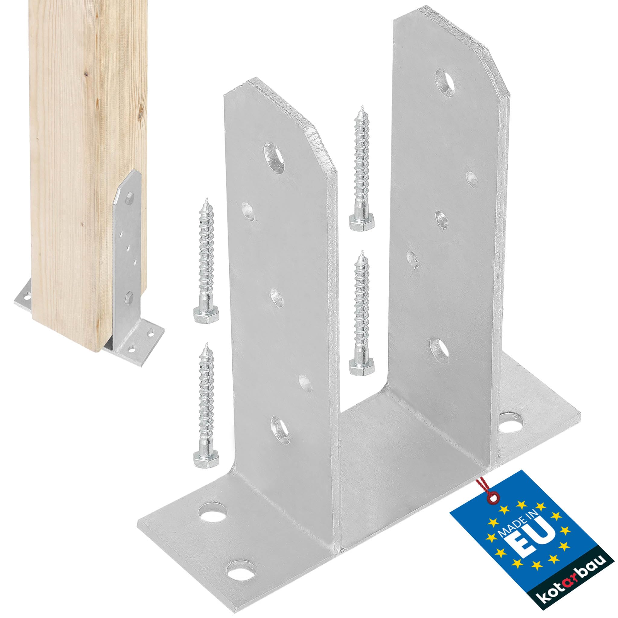 KOTARBAU® Set van 4 paaldragers om in beton te gieten, U