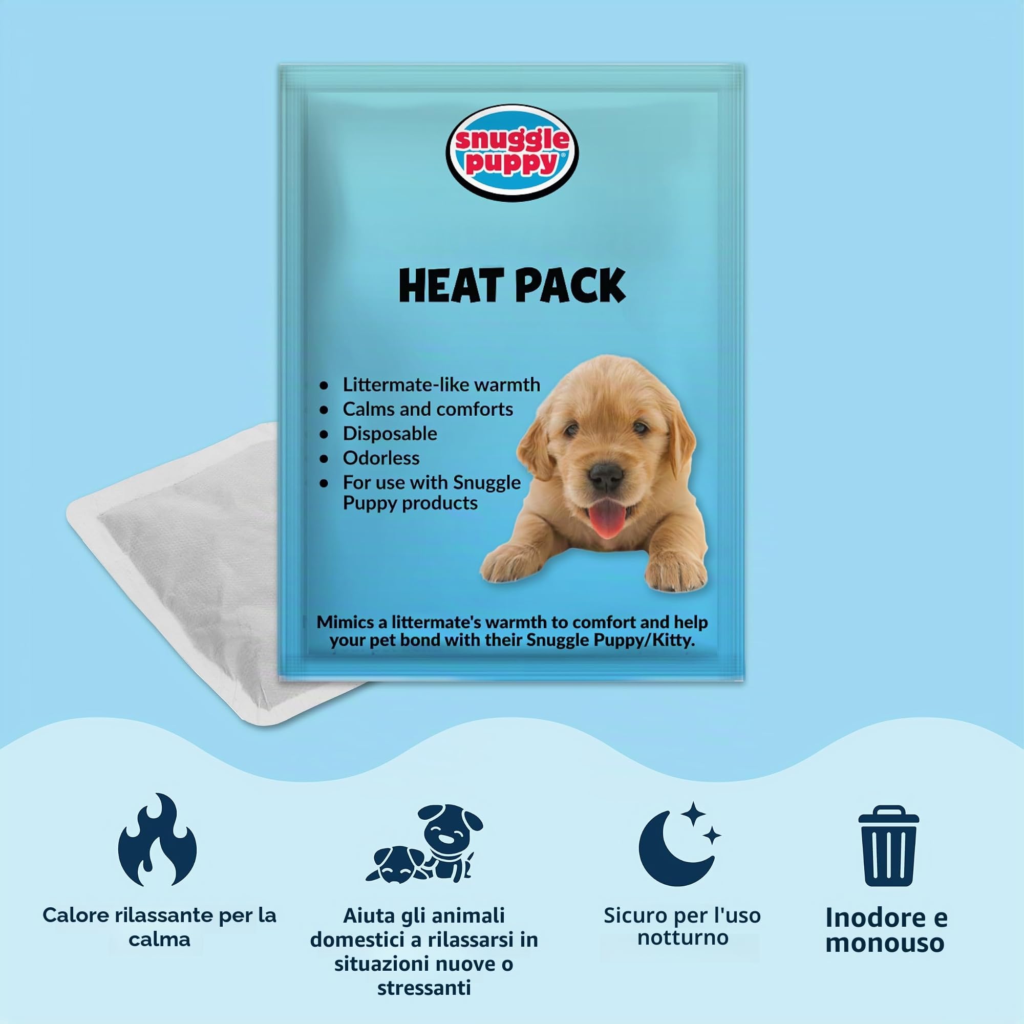 Snuggle Puppy Original - Peluche con Battito Cardiaco per Cani, Antistress e Calmante, Giocattolo di Conforto per l'Addestramento - Pitty