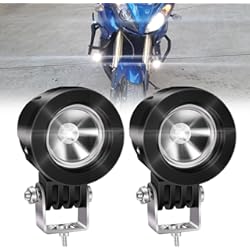 Faro Bmw Moto Biqing 2PCS 10W Faros de Motocicleta Luces de Niebla Blanco.2 Inch Faros Delanteros Moto Faros Auxiliares Antiniebla Focos LED IP67 para 12-24V Motocicleta Coche Camion Tractor Todoterreno