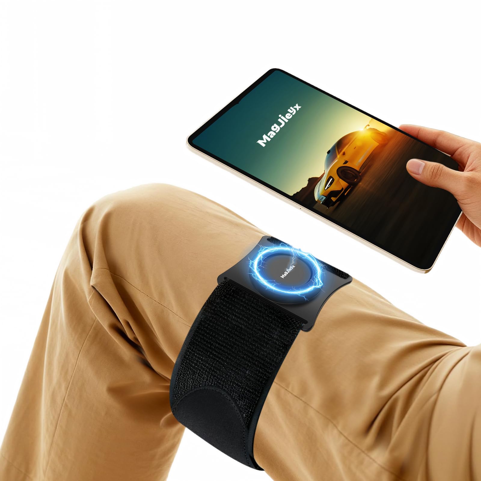 MAGJIEYX Pilot Kneeboard for ipad, Support Magnétique Tablettes avec Aimants Puissants pour Cockpit Home Use Office Portable Tablet Holder pour iPad Mini/Air/Pro/Galaxy Tabs/iPhone 2 Sangle Elastiques