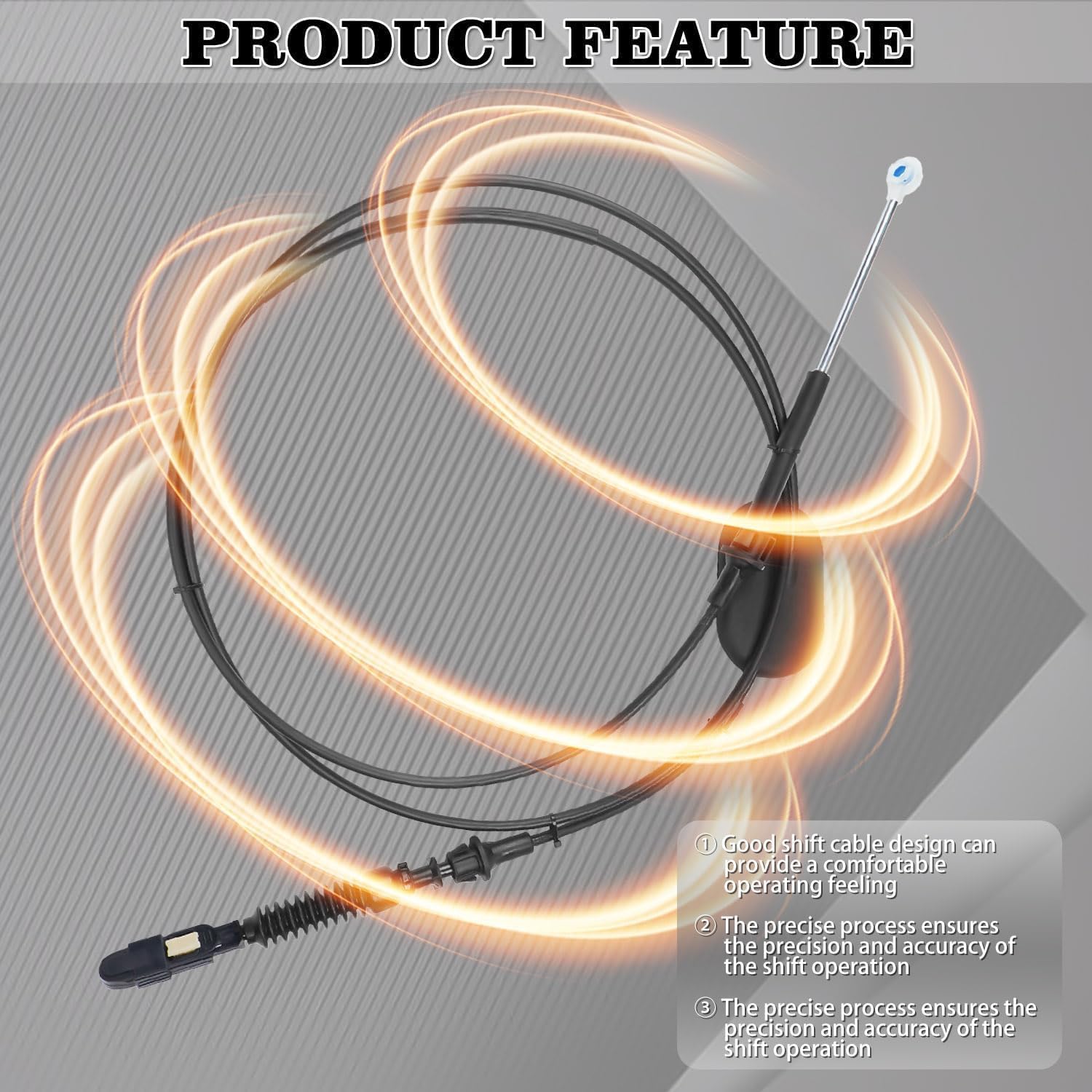 WayJun Automatic Transmission Shift Cable Compatible with 1995-1999 Tahoe 1995-1999 Suburban 1999-2000 Escalade Replacement for 15037353 transmission shifter cable