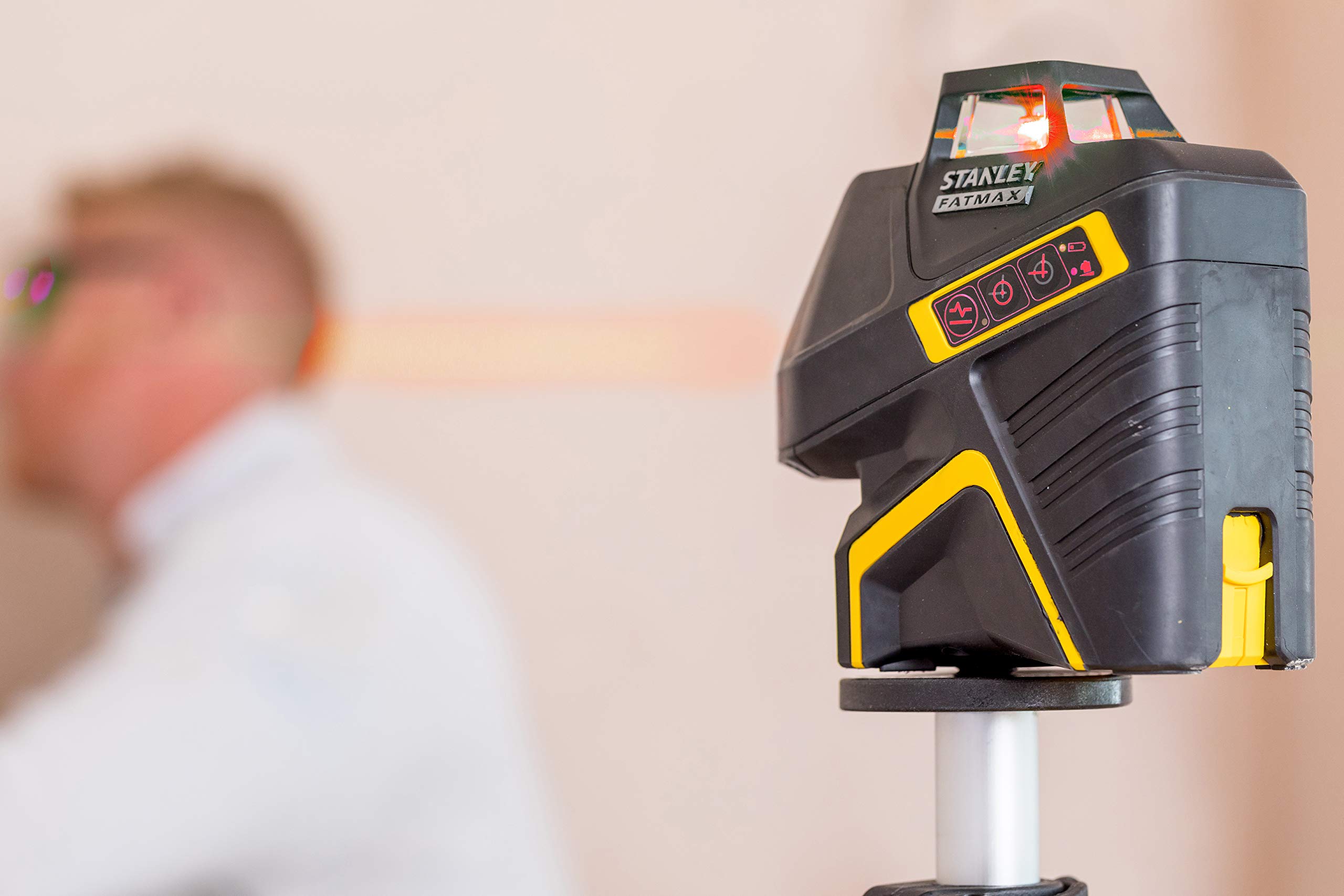 Stanley FatMax SLR-2V laser liniowy, czarny/żółty, czerwony