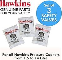 Vista 2 de Hawkins B1010 3 Piece Pressure Cooker Safety Valve - B1010-3pcSet