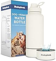 Vista 8 de Botella de agua para perros para amantes de los perros - Botella de agua aislada de acero inoxidable de 32 oz con doble pared con cuenco desmontable