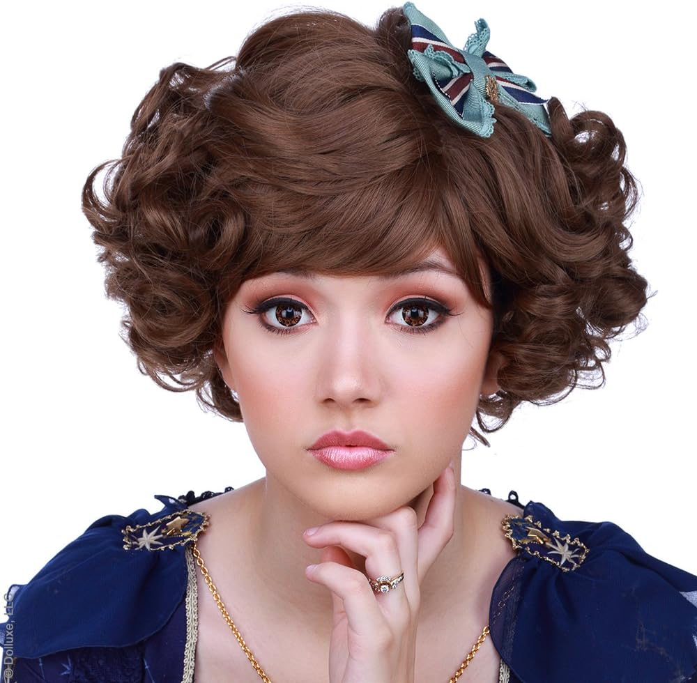 Gothic Lolita Wigs Short Curly Bob Brown Mix Wig -00499