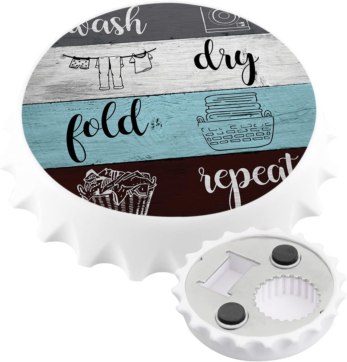 Wash Dry Fold Repeat on The Colorful Wood Bottle