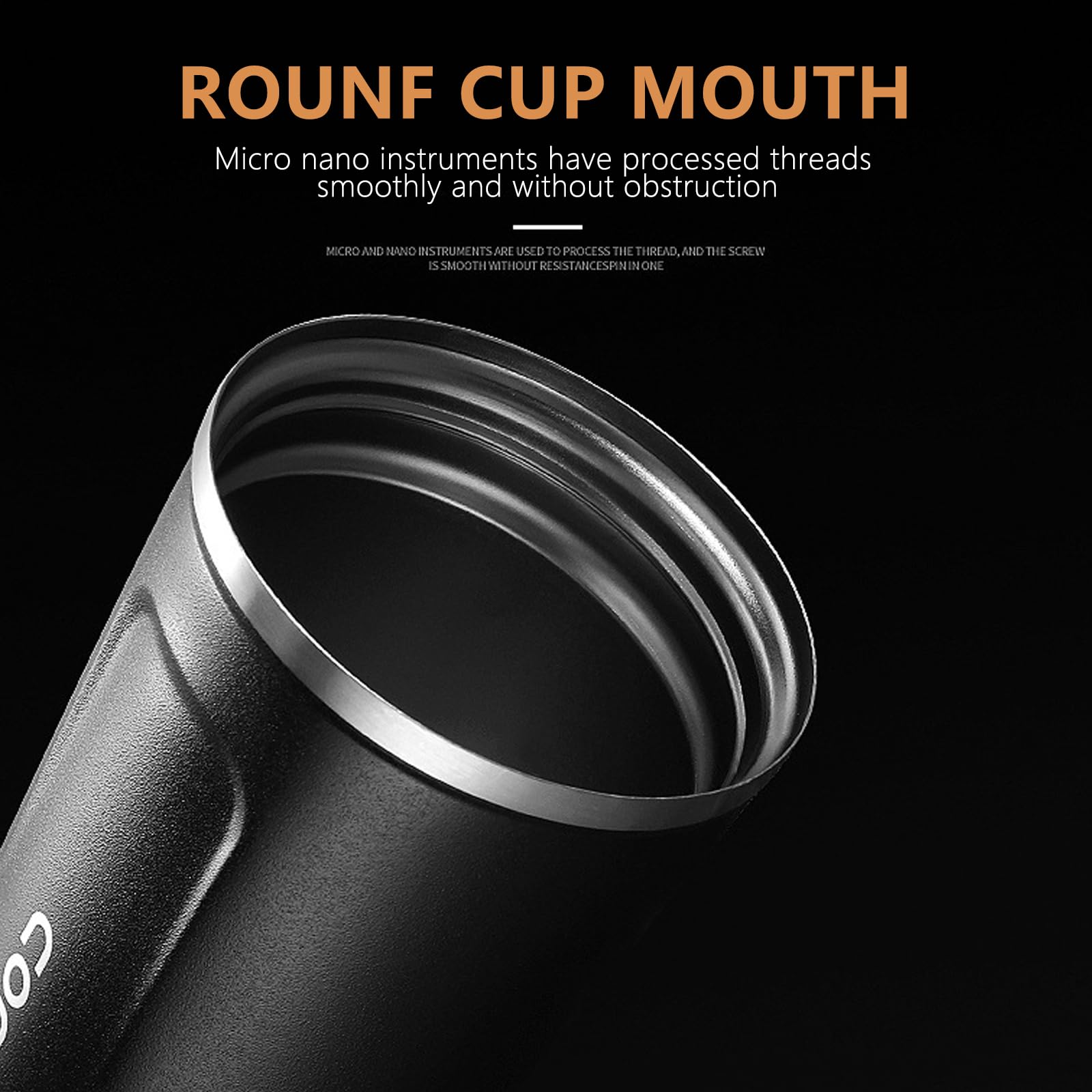 Mug Isotherme 380ml Noir - Tasse Café Écologique - Couvercle Étanche - Parfait Déplacement
