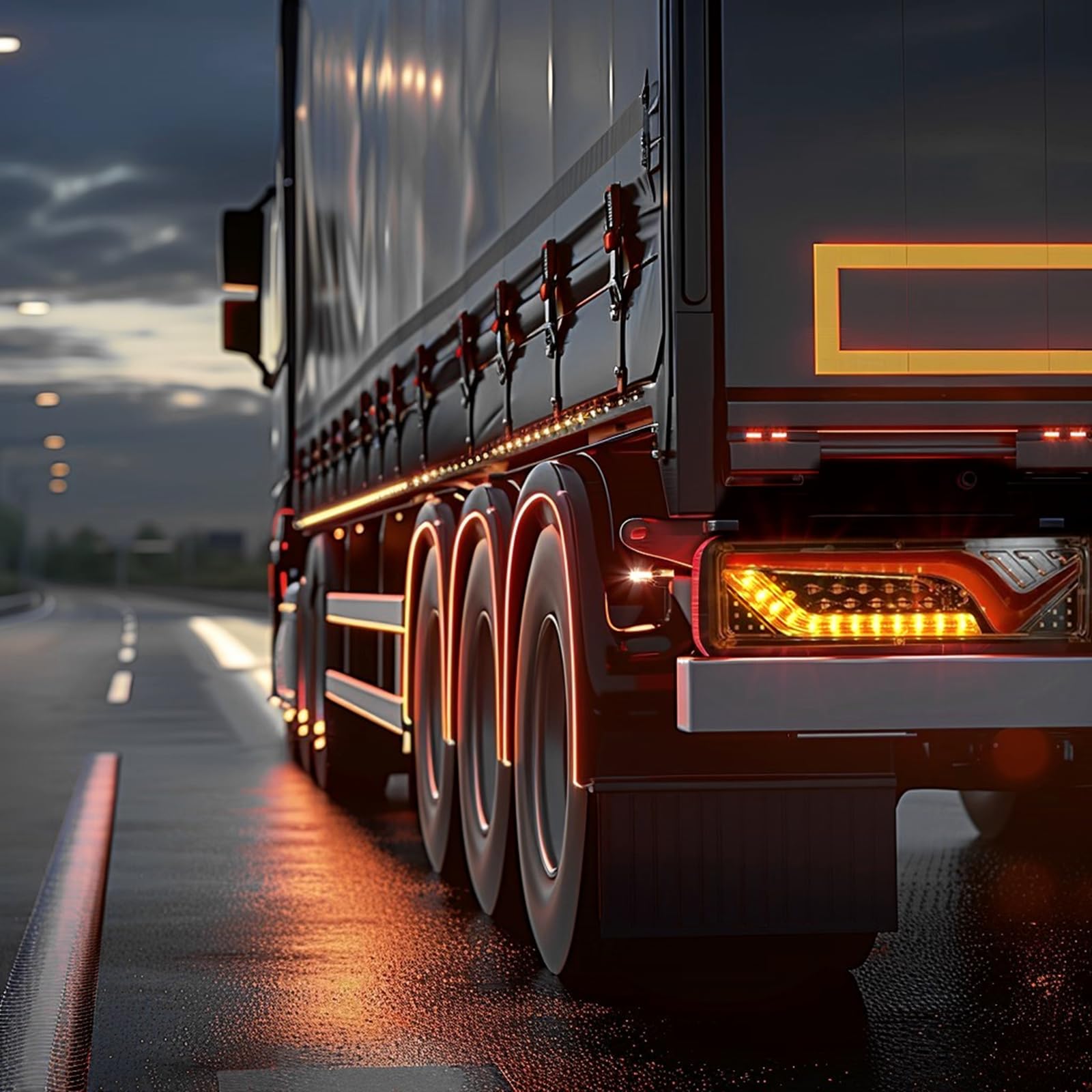 Luci Posteriori per Camion, 57-LED LED Fanale Posteriore Luci di Stop, Multifunzionali per Rimorchio, Camion, Caravan, Trattore, Impermeabile, 2PCS