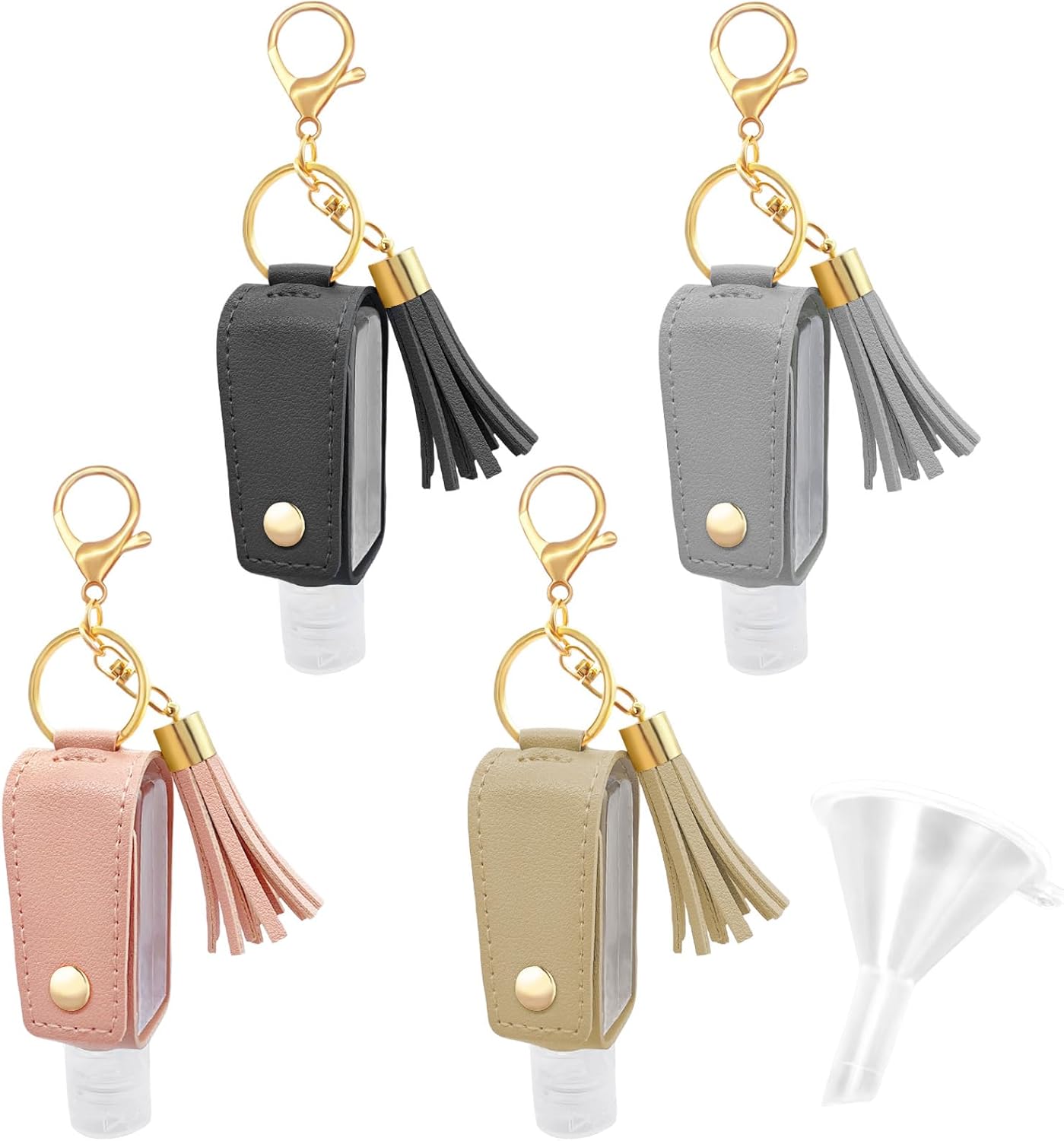 WATUNID 4 Pack Portable Travel Hand Sanitizer Keychain