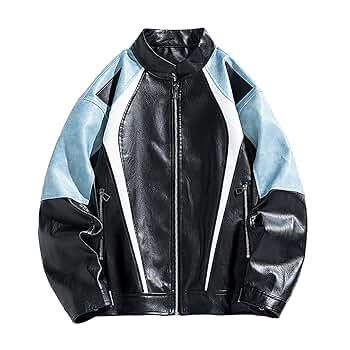 Men's Varsity Jacket Motorcycle Leather Jacket Fashion Color