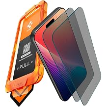 Spigen AlignMaster S Privacy Screen Protector for iPhone 17 Pro Max | 9H+ tempered glass, Privacy, AlignMaster S auto align tray, 100% clarity, Original touch, Case-friendly, 2Pack