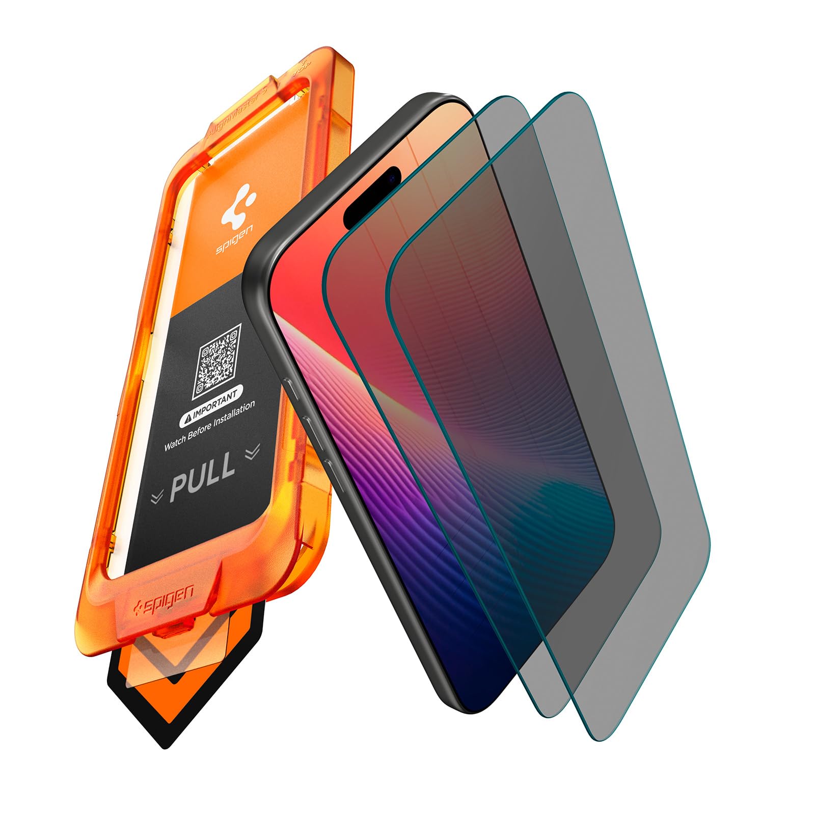 Spigen AlignMaster S Privacy Tempered Glass Screen Protector Guard for iPhone 17 Pro Max [2 Pack]-picture-20