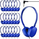 Konohan 18 Pack Class Set Headphones for Students Bulk Headphones for Classroom School Adjustable 3.5mm Wired Earphones Classroom Must Haves Teacher Supplies(Blue)