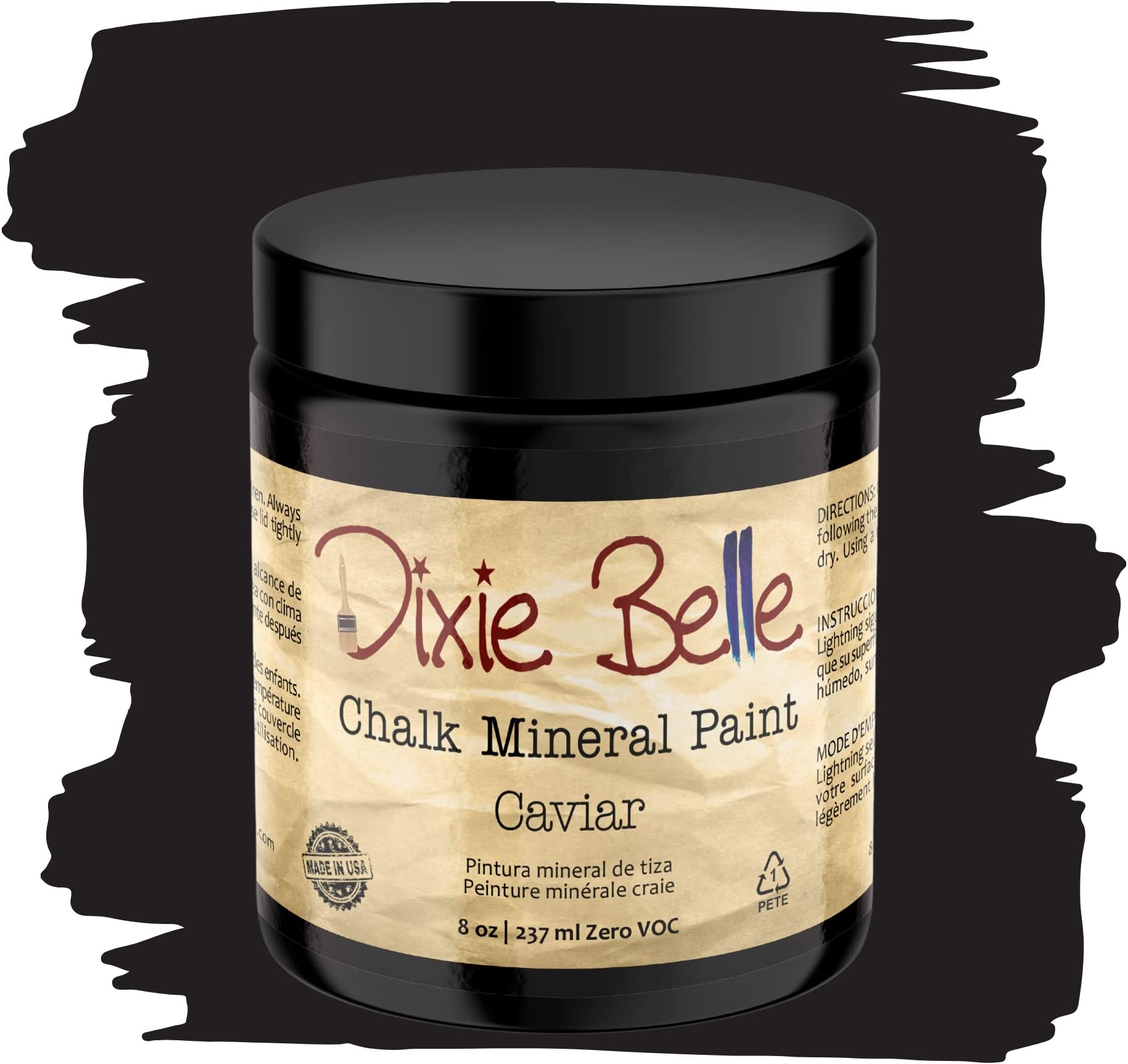 Dixie Belle Paint Company Chalk Mineral Paint - Caviar (8oz)