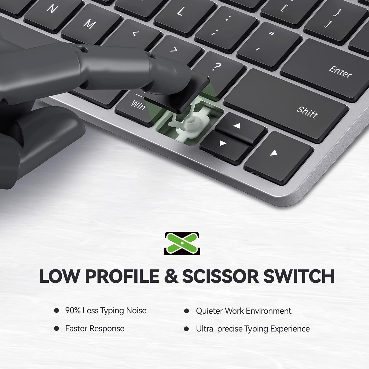 AUSDOM Wireless Bluetooth Tablet Keyboard with Stand for iPad 11-inch/iPad Air/iPad mini, Rechargeable Multi-Device Portable Keyboard for Galaxy Tab A8/A7/S6/S5 and Fire HD image 5 of 9 B0BM8QYZ5Z