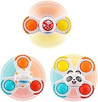 Vista 2 de Juguete giratorio con ventosa para bebés de 12 a 18 meses, juguetes de baño para niños pequeños de 1 a 3 años, juguetes sensoriales de primer