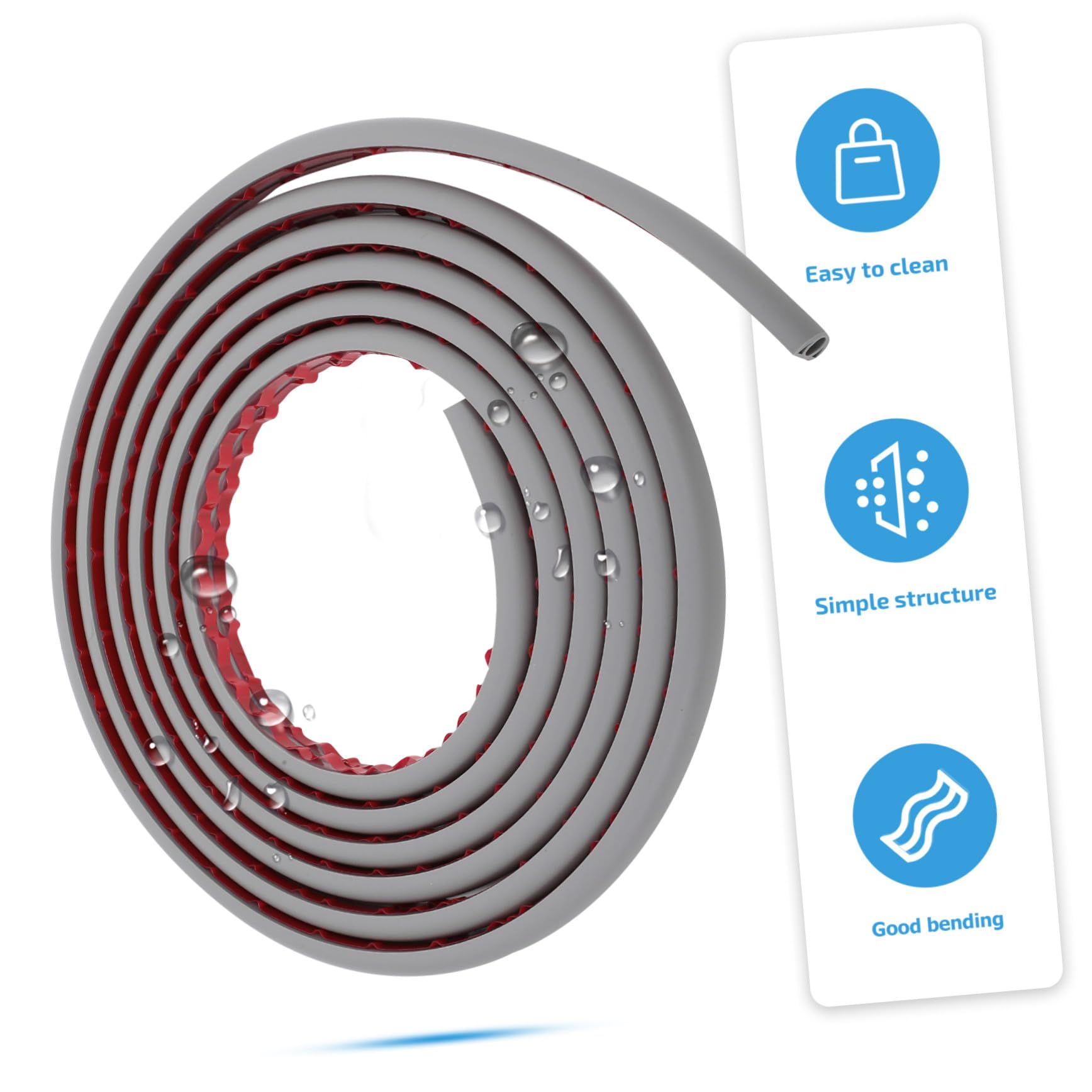 Gatuida Canalina Passacavi Adesiva in PVC Grigia Copri Fili Elettrici per Parete Nascondicavi Decorativo Facile da Installare per Casa e Ufficio
