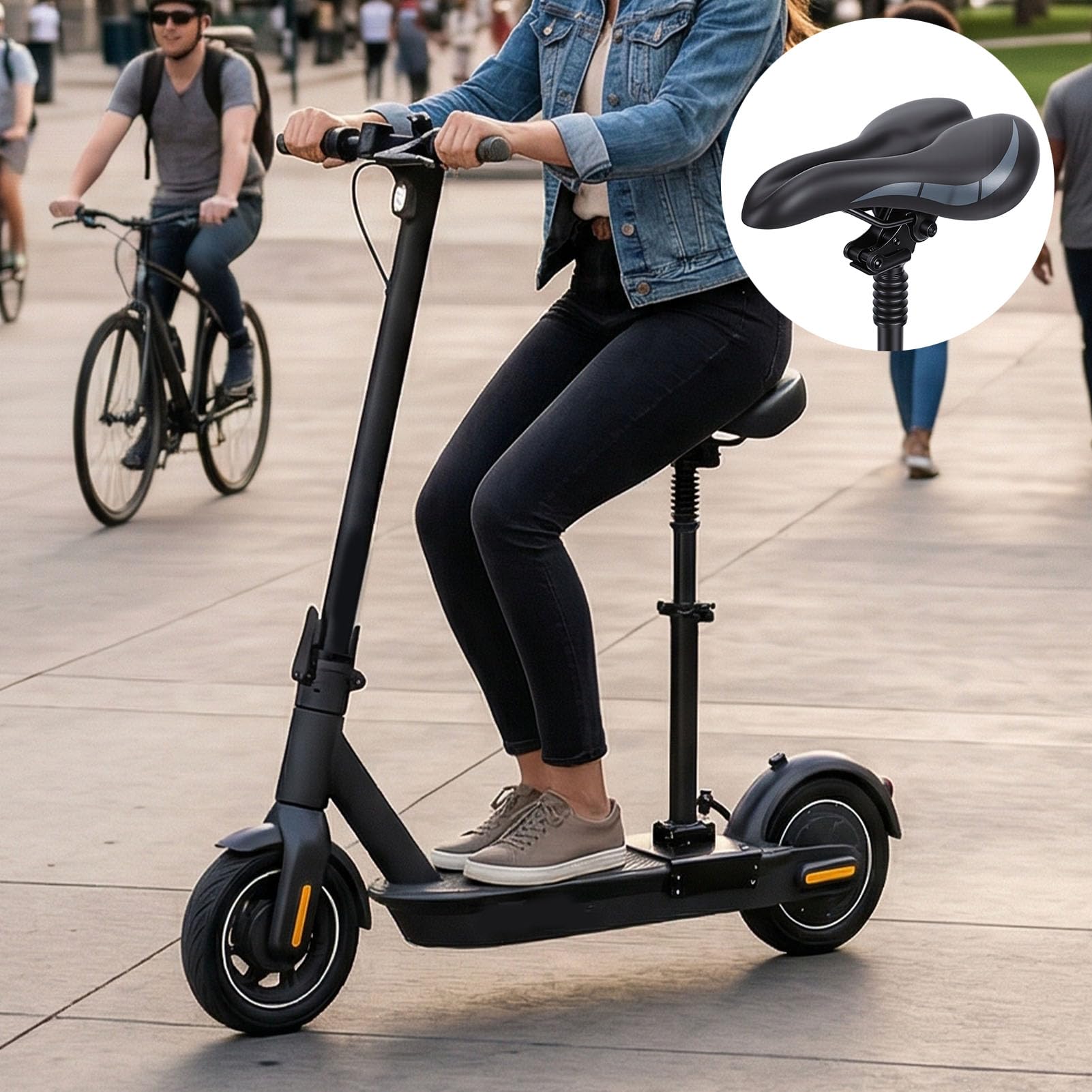 Cryfokt Electric Scooter Seat Replacement with Comfort Design