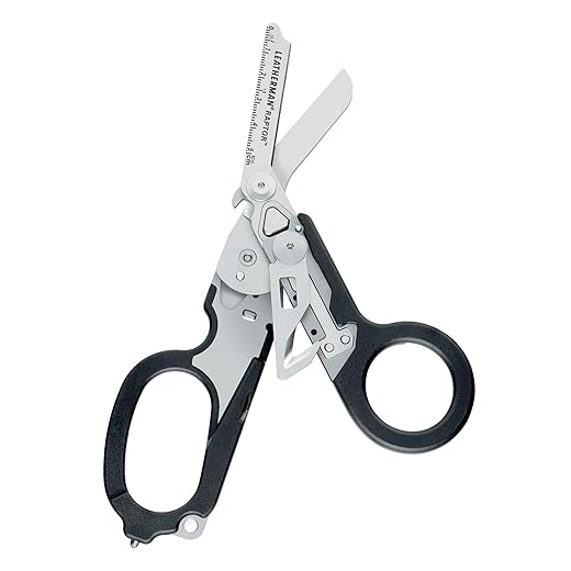 LEATHERMAN, Raptor Emergency Response Shears with Strap Cutter and Glass Breaker, Black with MOLLE Compatible Holster